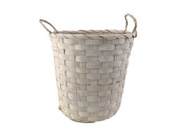 Корзина плетеная (бамбук), D22xH20 см Белый