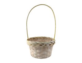 Корзина плетеная "Кант" (бамбук), D17xH9/30 см Желтый