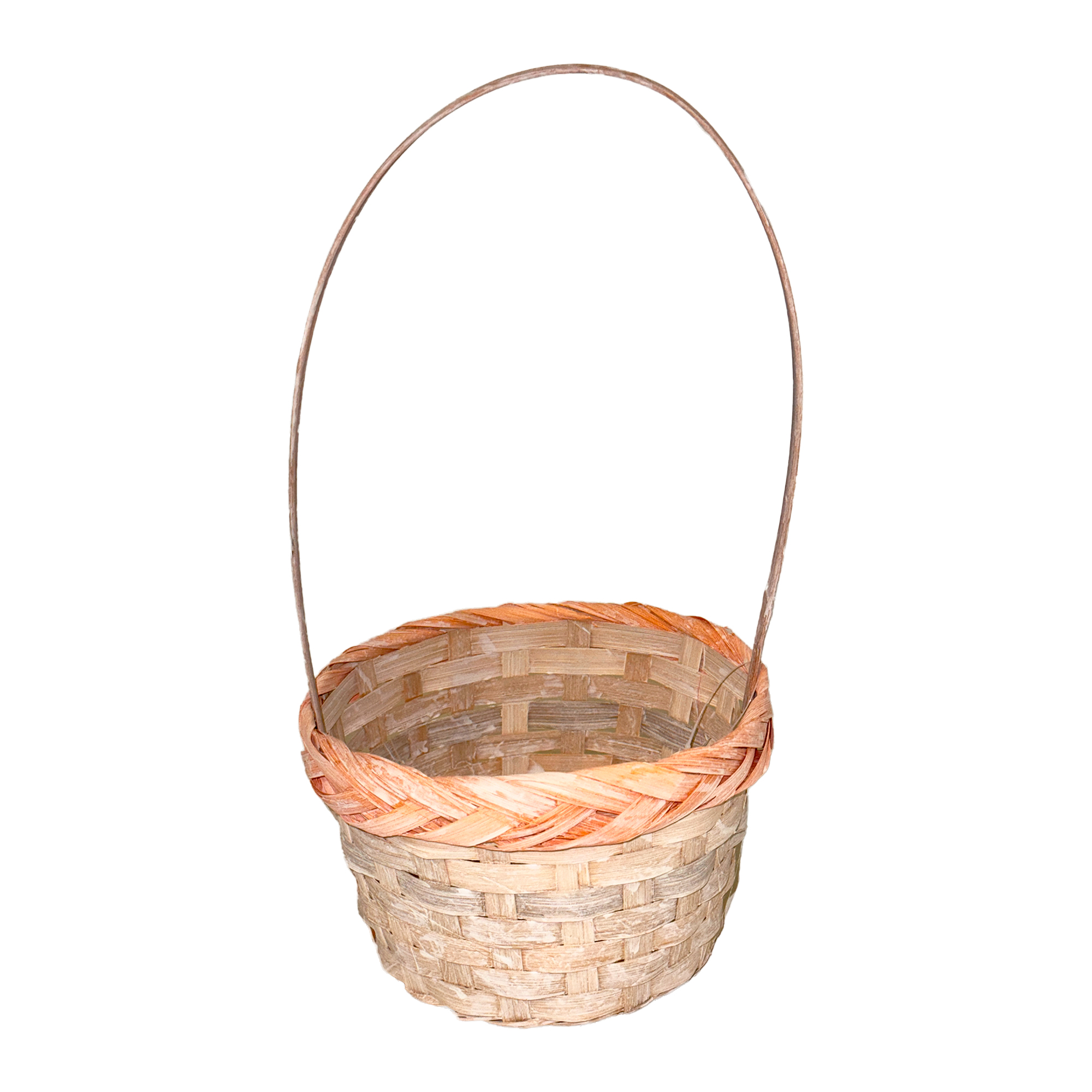 Корзина плетеная "Кант" (бамбук), D17xH9/30 см Оранжевый