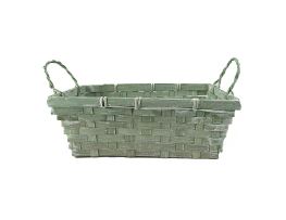 Корзина плетеная (бамбук), 26x17xH9 см Зеленый