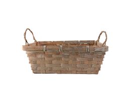 Корзина плетеная (бамбук), 26x17xH9 см Оранжевый