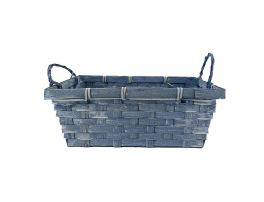 Корзина плетеная (бамбук), 26x17xH9 см Фиолетовый