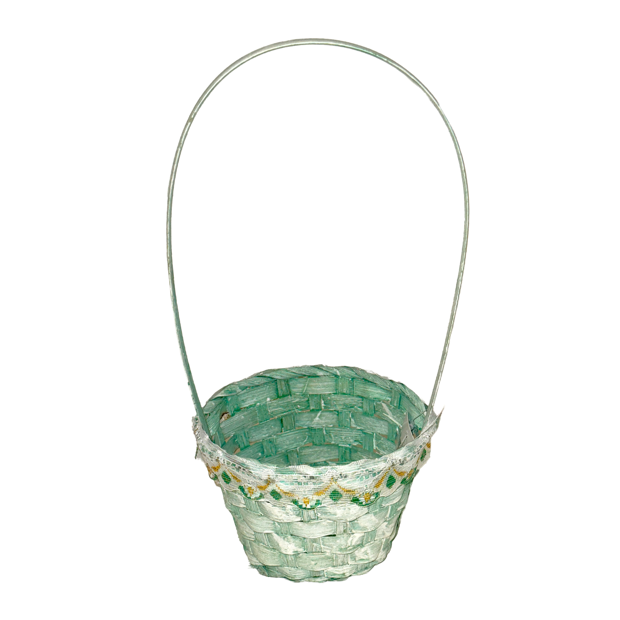 Корзина плетеная "Кант" (бамбук), D13xH9,5/28 см Зеленый