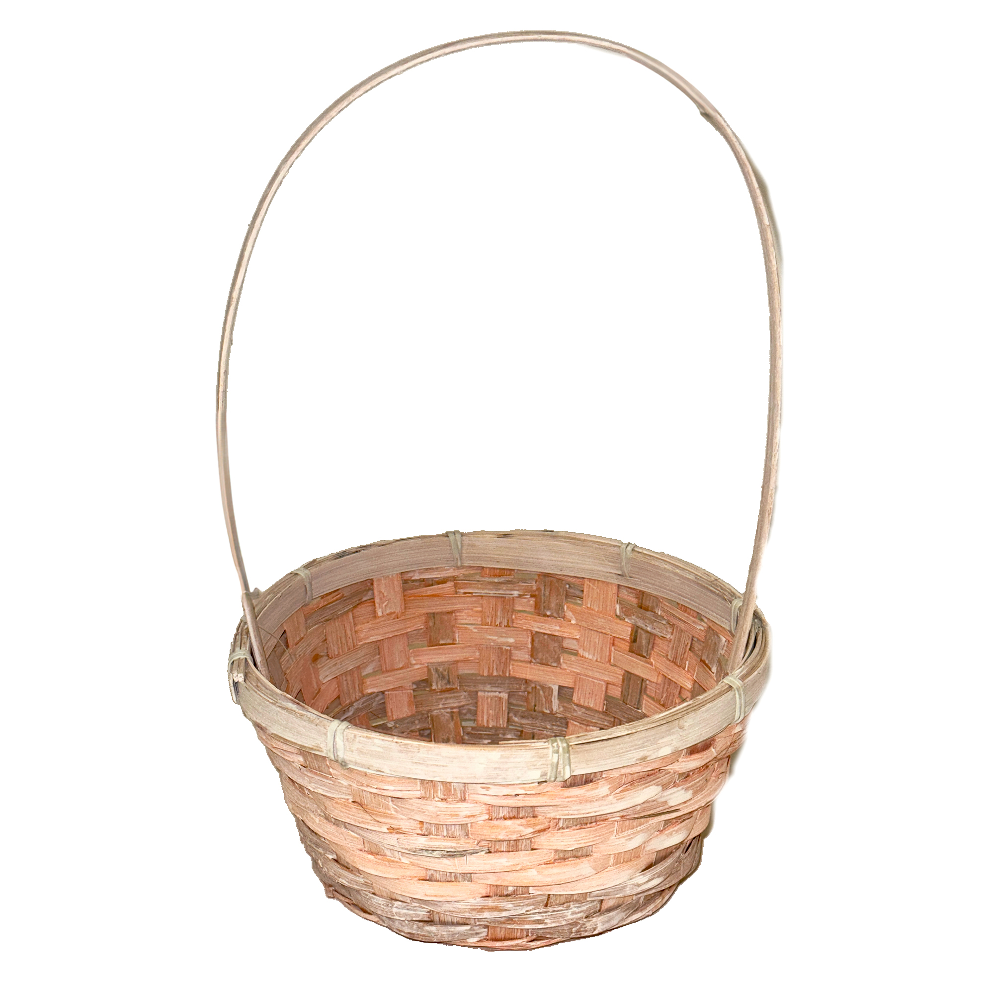 Корзина плетеная "Кант" (бамбук), D21xH10/34 см Оранжевый