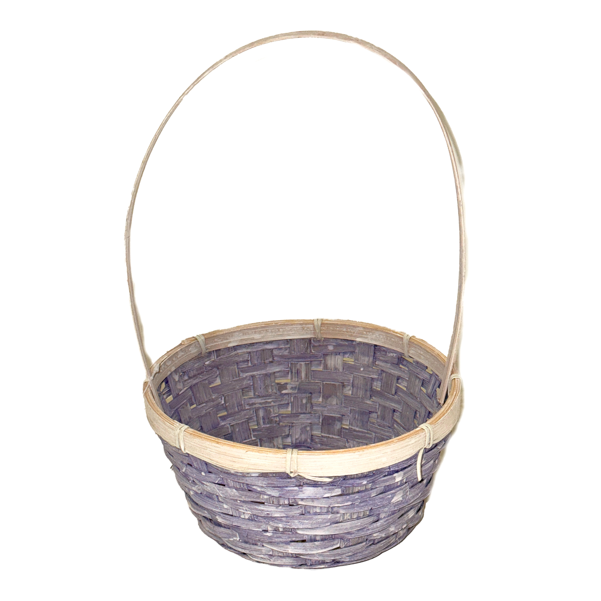 Корзина плетеная "Кант" (бамбук), D21xH10/34 см Фиолетовый