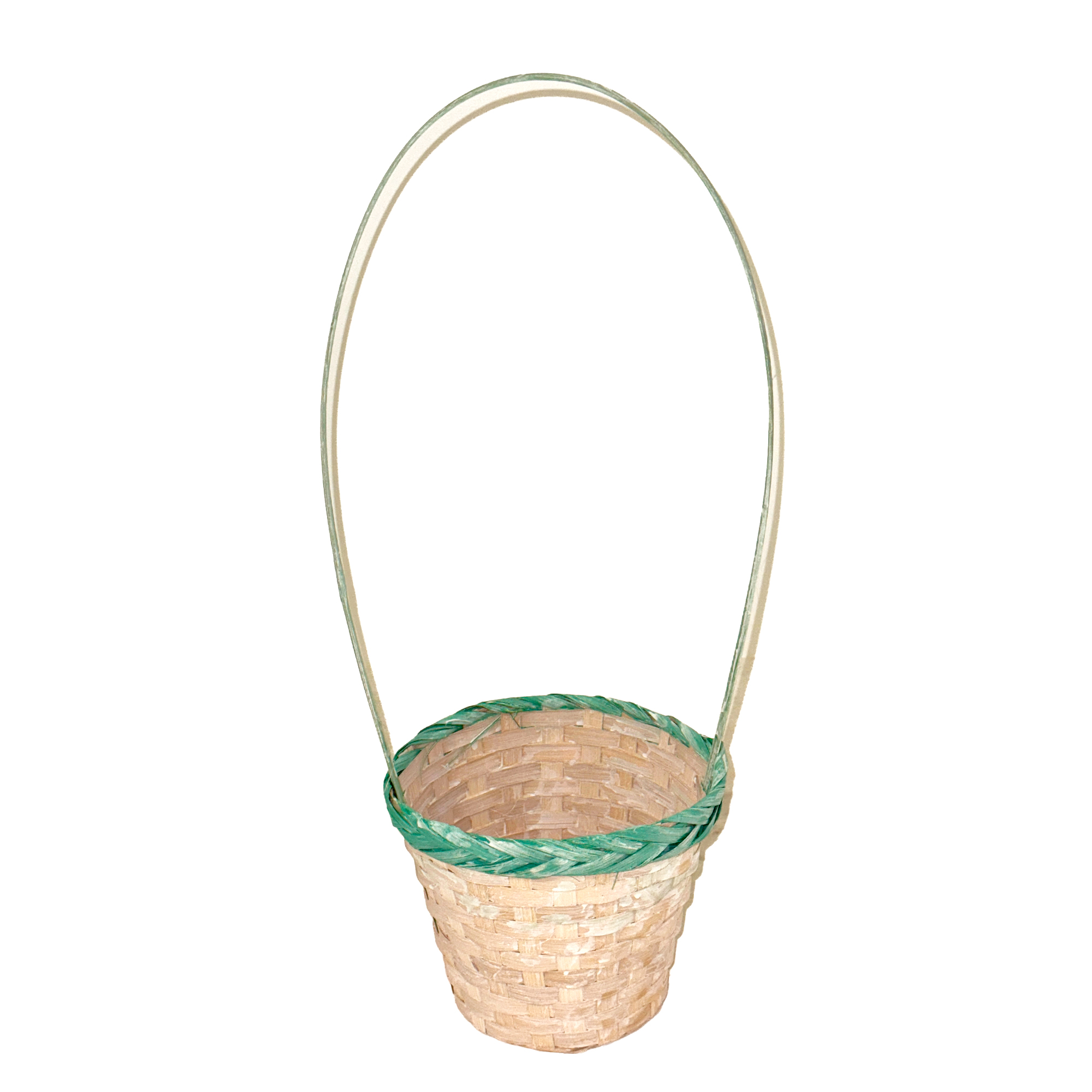 Корзина плетеная "Кант" (бамбук), D18xH15/50 см Зеленый