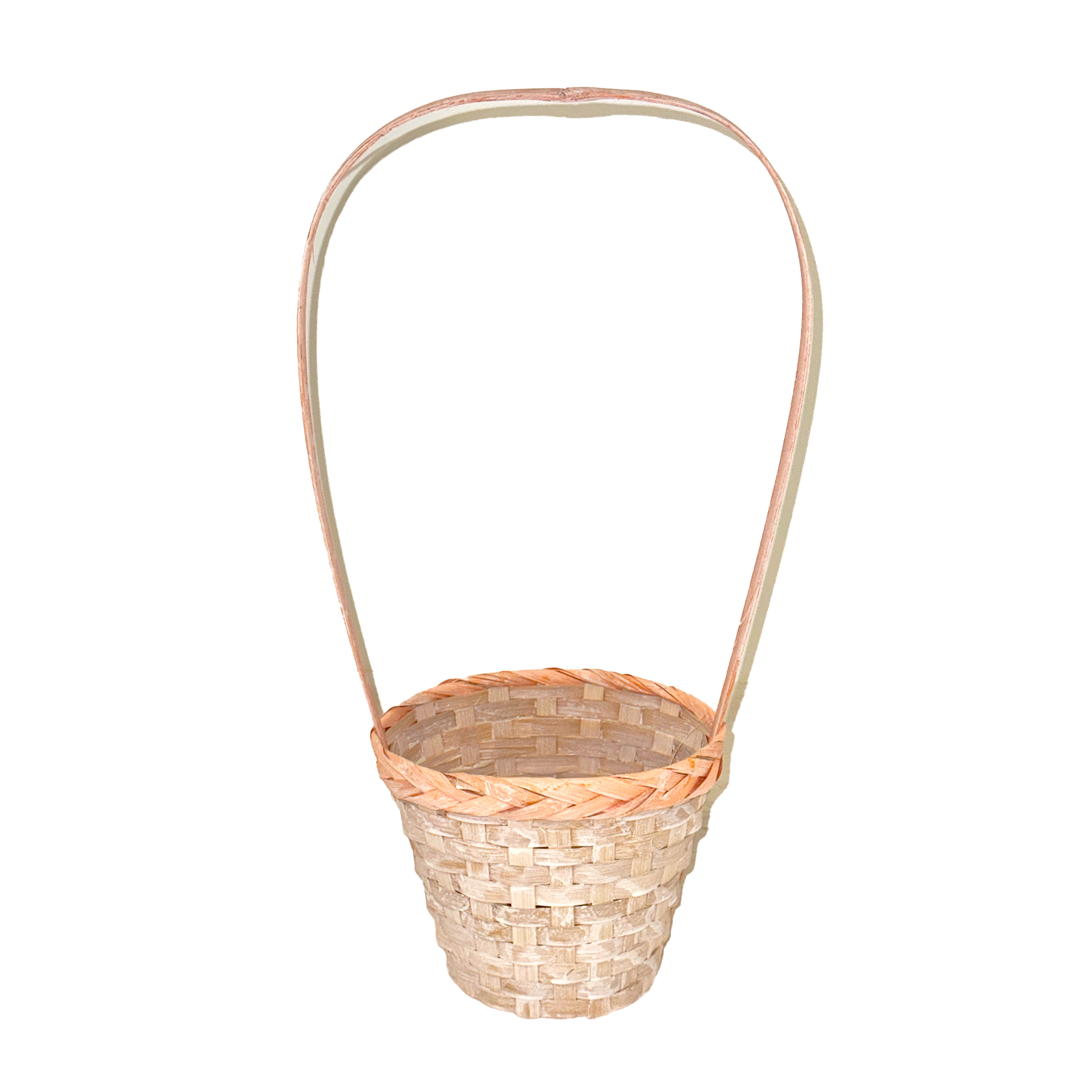 Корзина плетеная "Кант" (бамбук), D18xH15/50 см Оранжевый