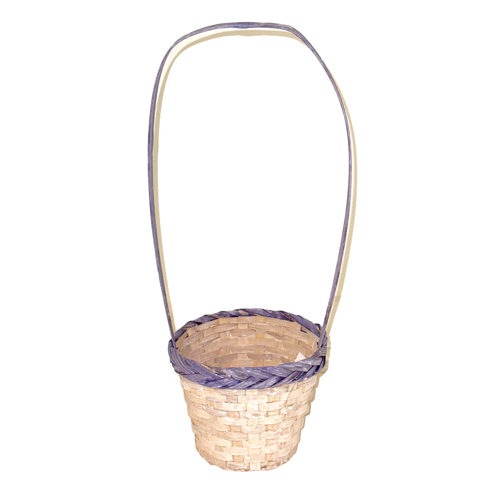 Корзина плетеная "Кант" (бамбук), D18xH15/50 см Фиолетовый