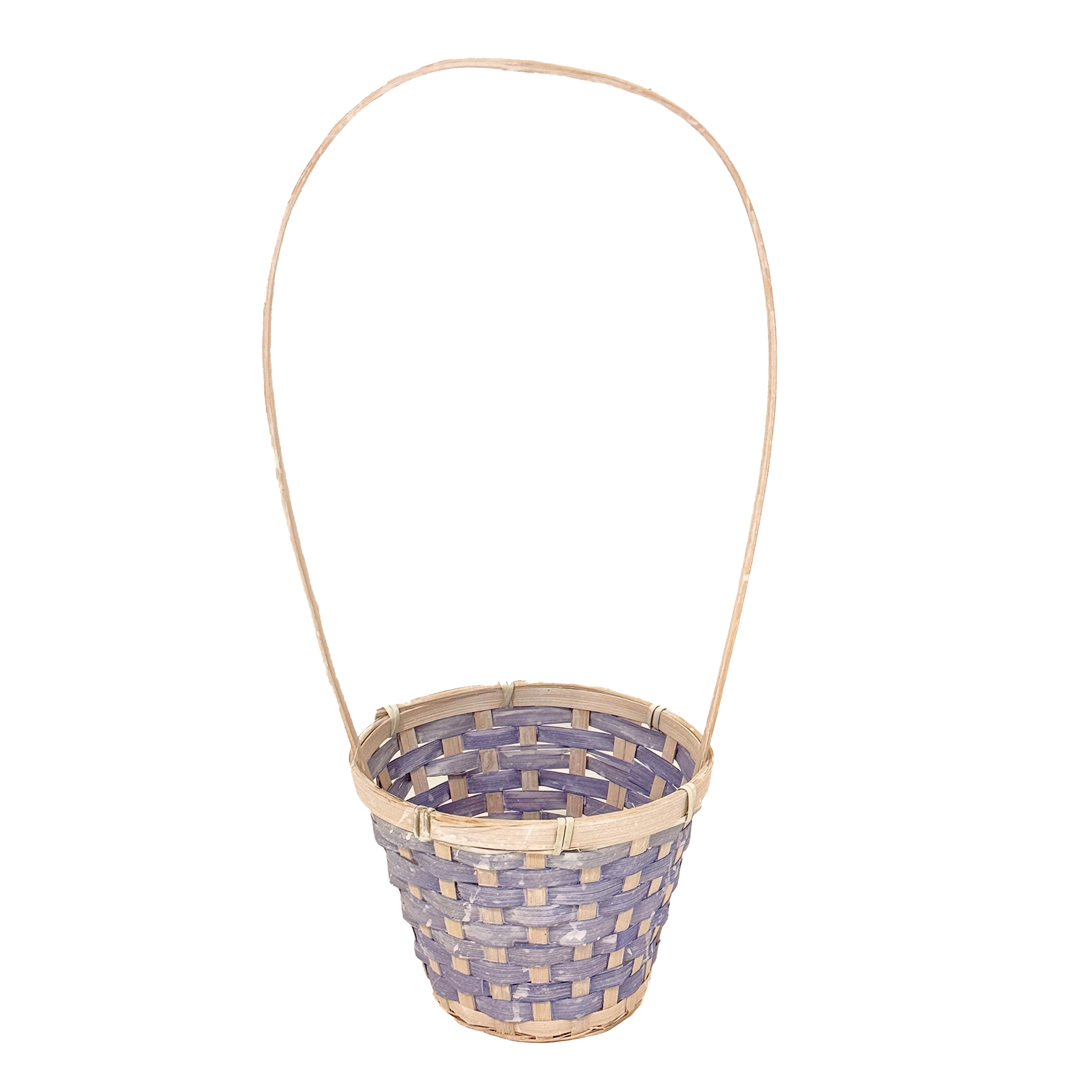 Корзина плетеная "Кант" (бамбук), D16xH14/44 см Фиолетовый