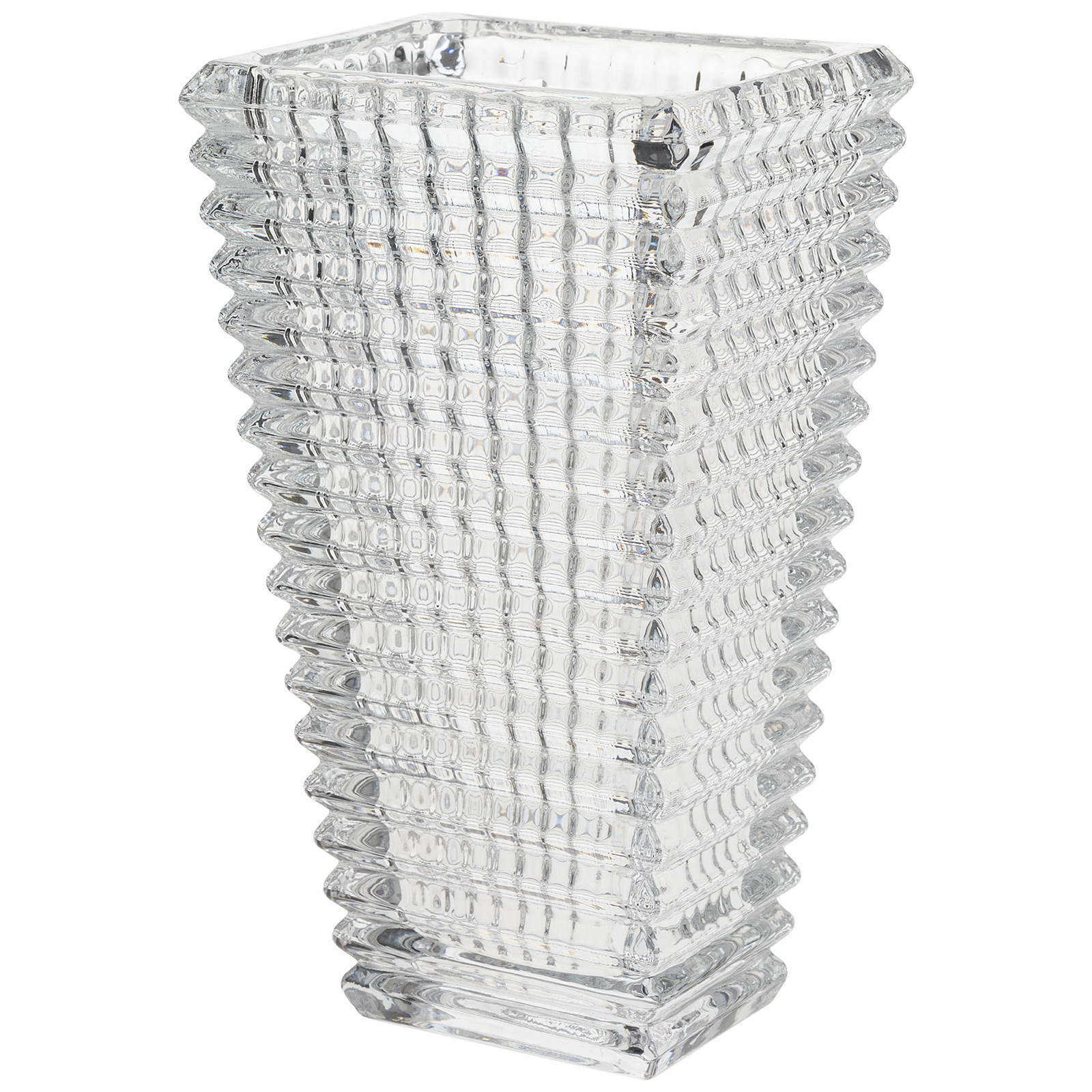 Ваза "Diamond" (стекло), 10x7xH18 см Прозрачный