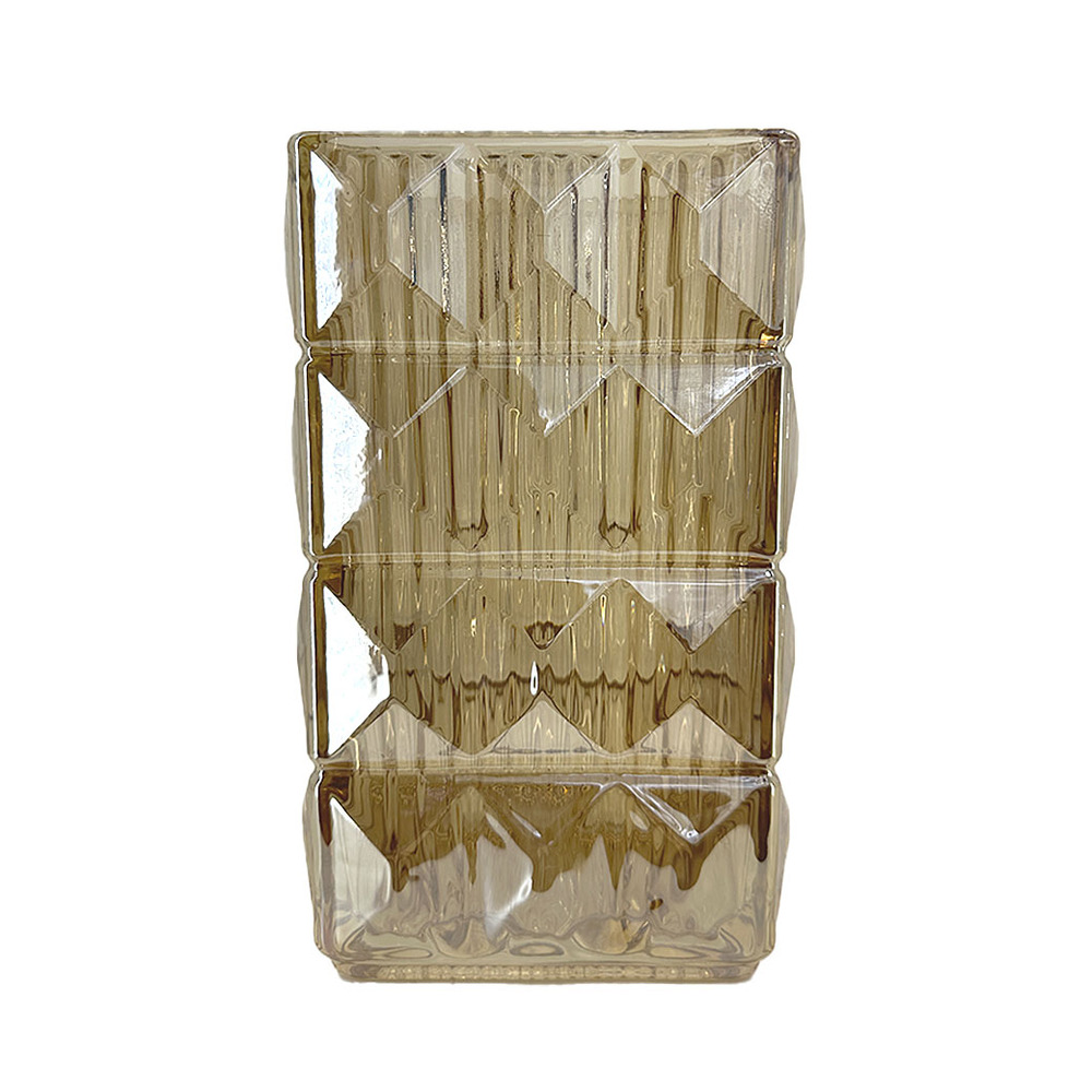 Ваза "Carat" (стекло), 7,5x12xH19 см Охра