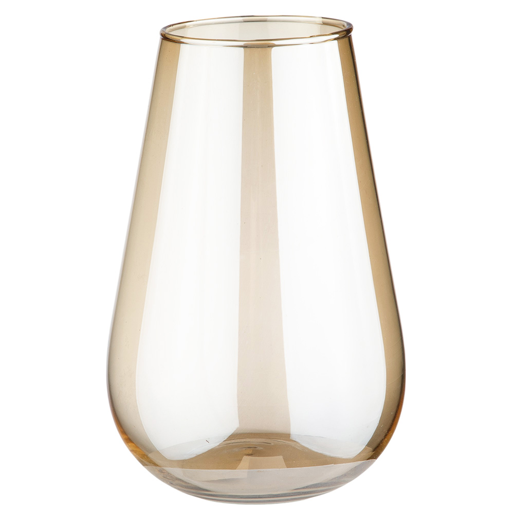 Ваза "Raindrop" (стекло), D12xH20 см Светло-коричневый