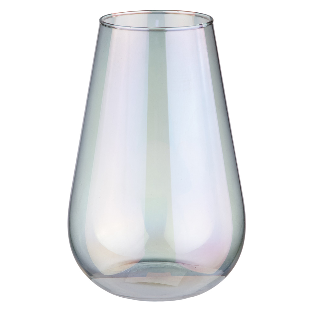 Ваза "Raindrop" (стекло), D12xH20 см Серый