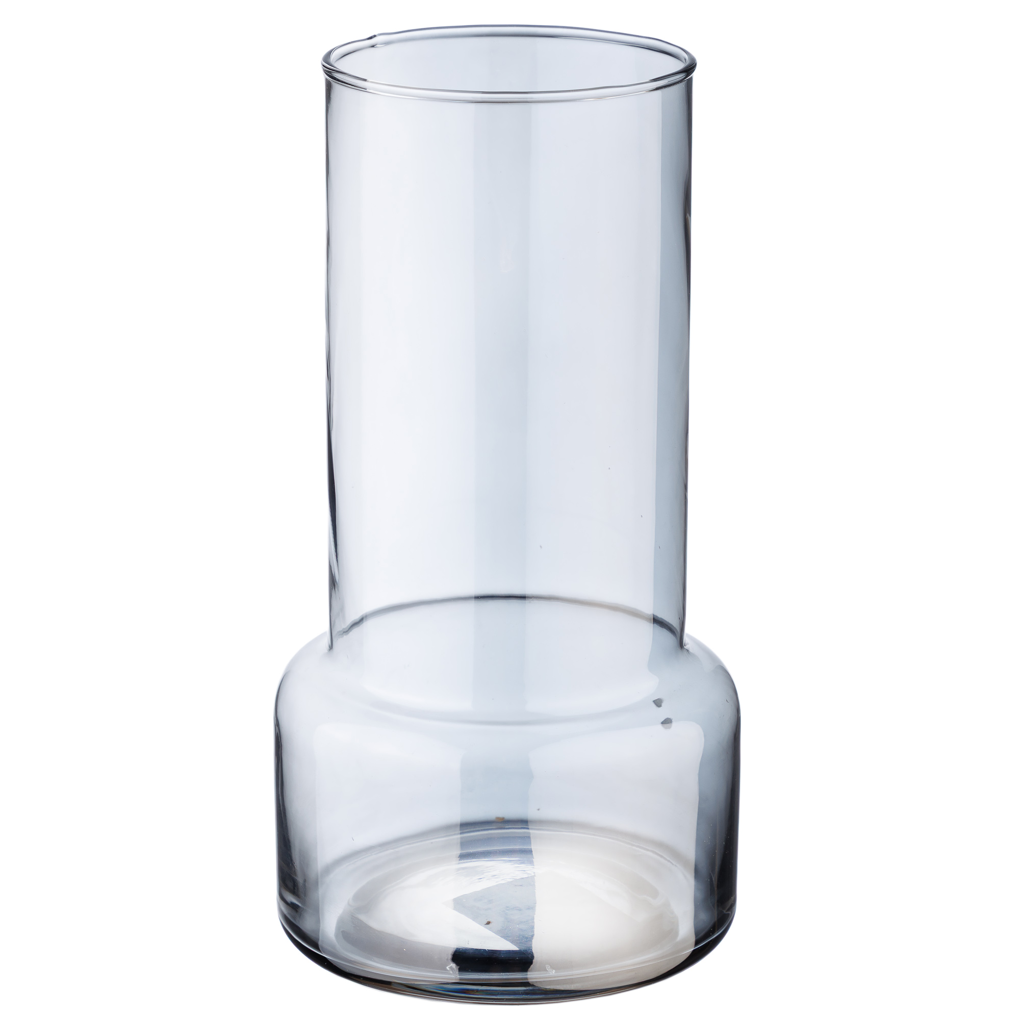 Ваза "Column" (стекло), D8xH20 см Светло-серый