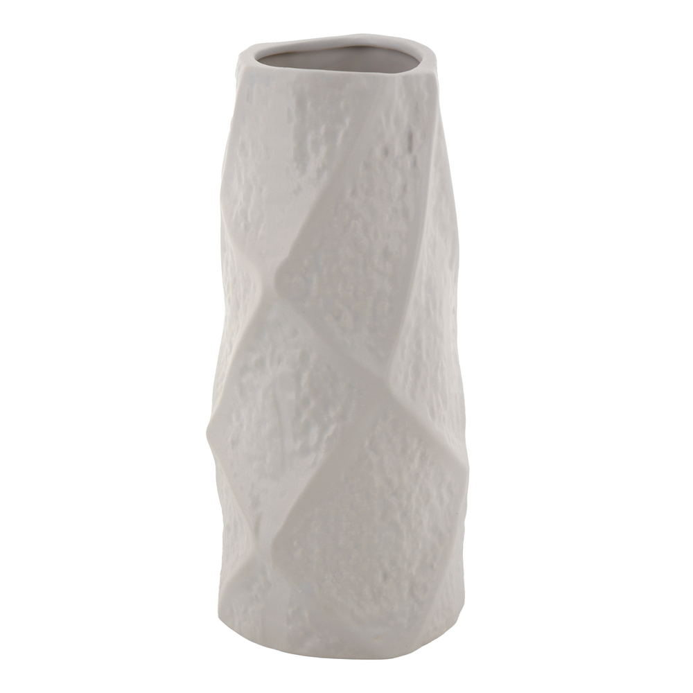 Ваза "Minos" (керамика), D12,5xH28 см Белый