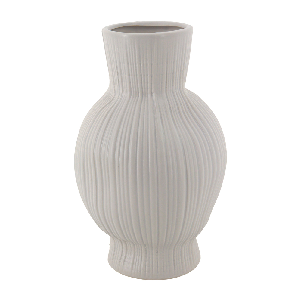 Ваза "Minos" (керамика), D17xH27 см Белый