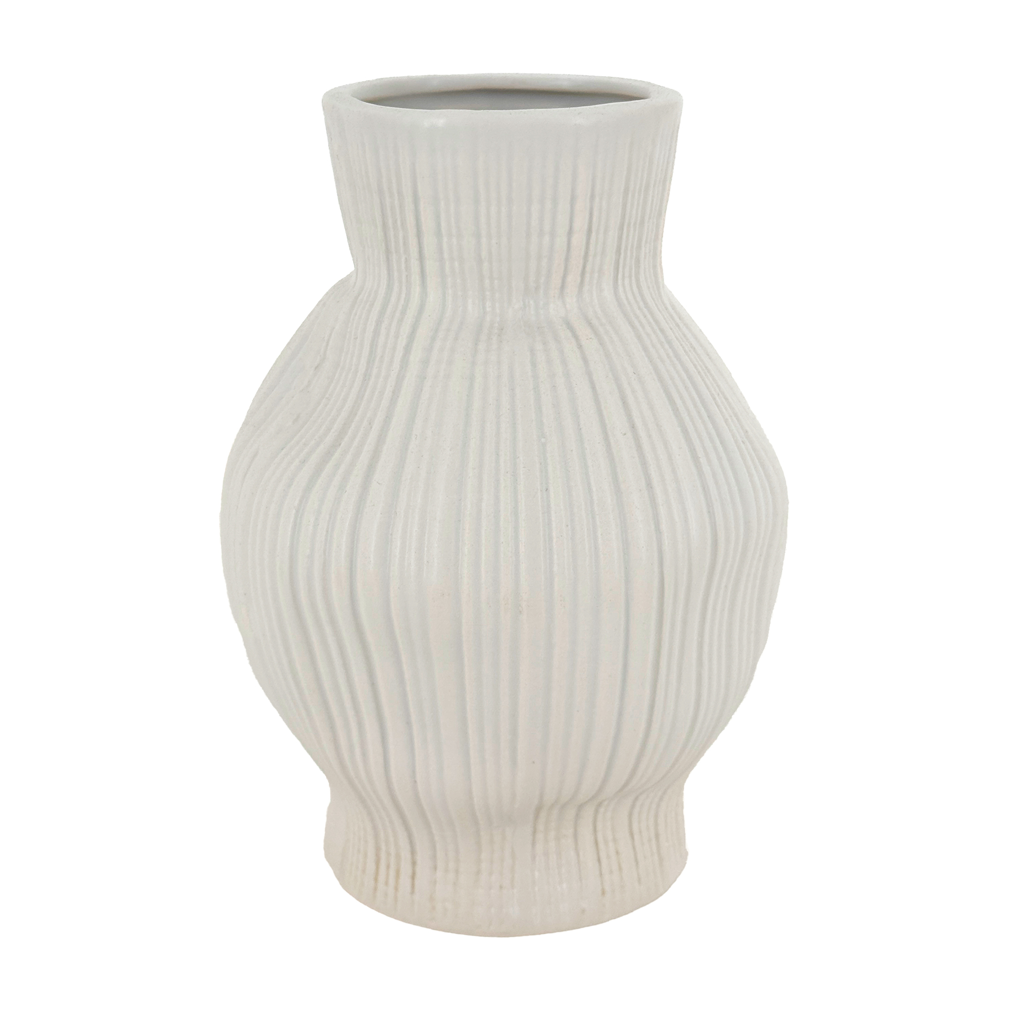Ваза "Minos" (керамика), D13,5xH19,5 см Белый