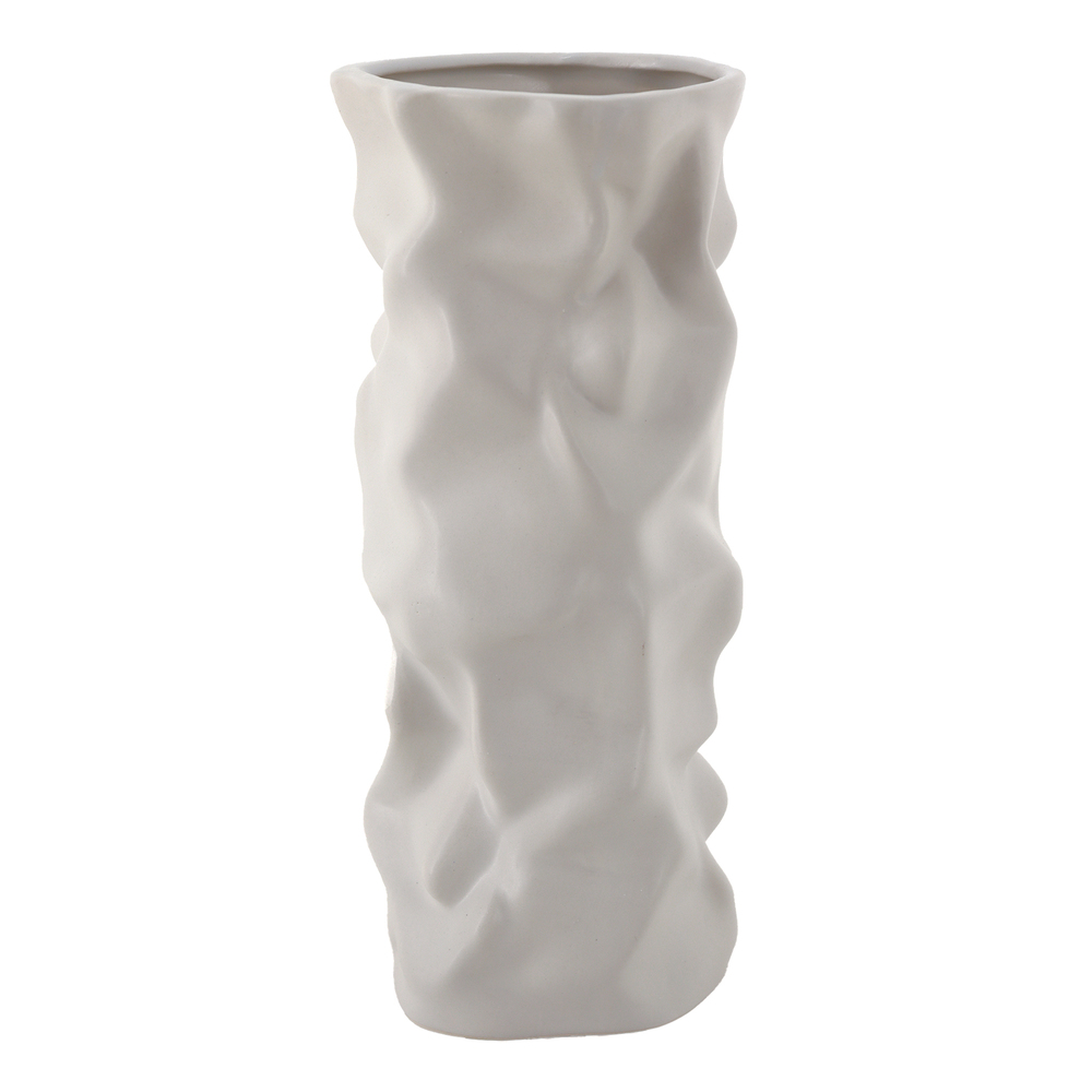 Ваза "Minos" (керамика), 12x11xH28 см Белый