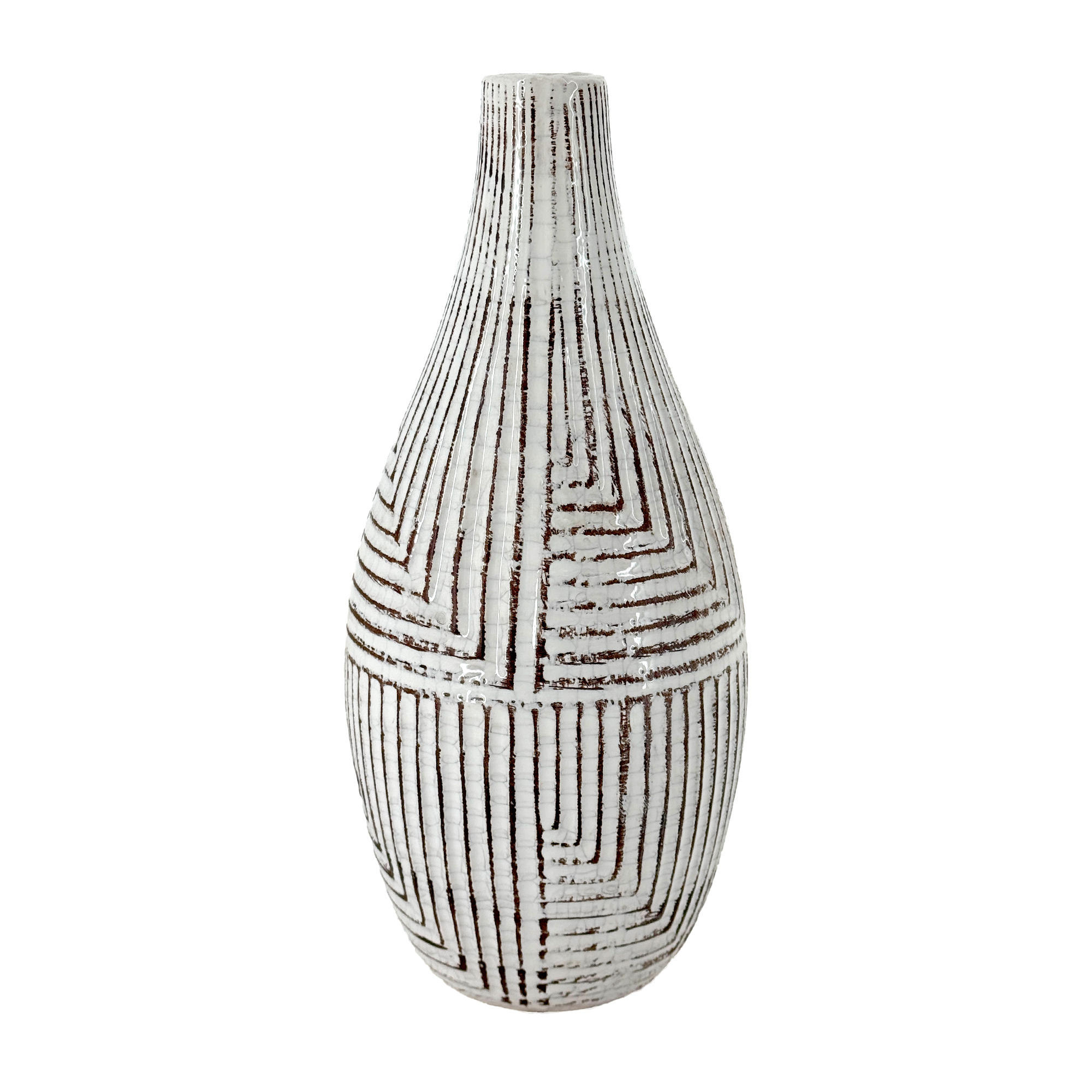 Ваза "Halen" (керамика), D13xH28 см Белый