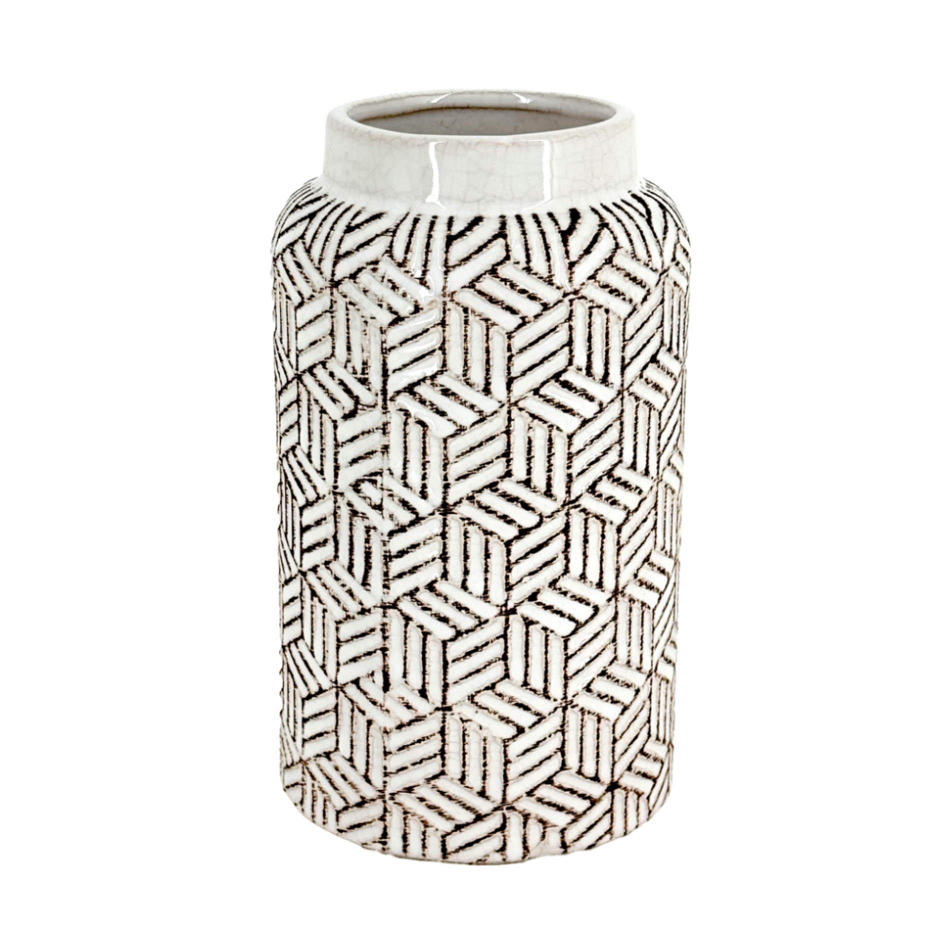 Ваза "Cube" (керамика), D13xH22 см Белый