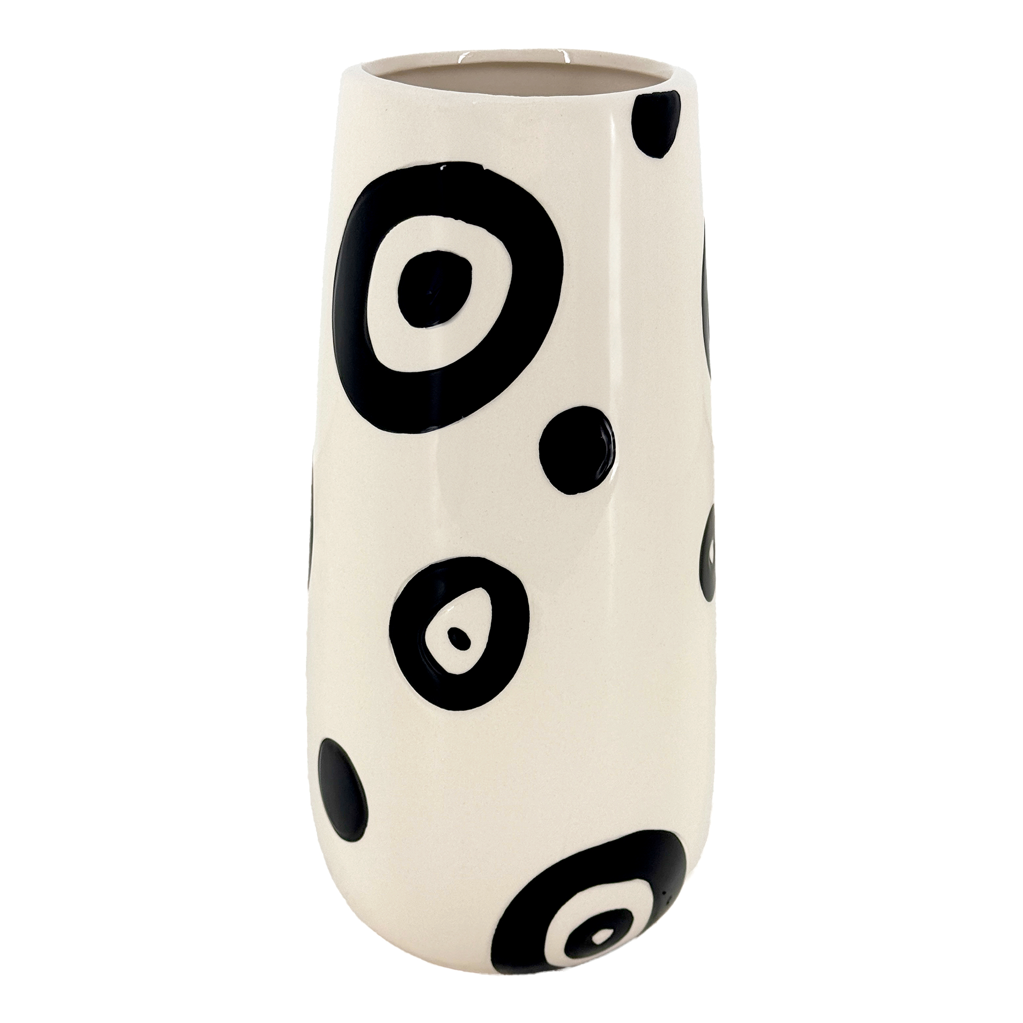 Ваза "Zebra" (керамика), D13xH27 см Белый-черный