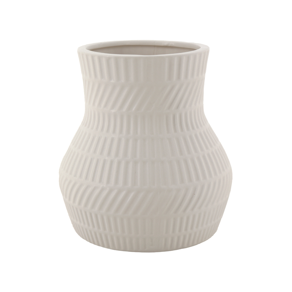 Ваза "Maddy" (керамика), D15,5xH17 см Белый