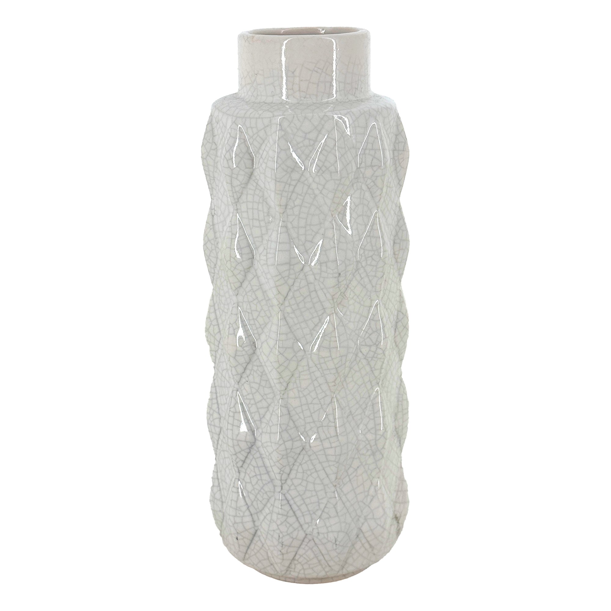 Ваза "Lune" (керамика), D9,5xH25,5 см Белый