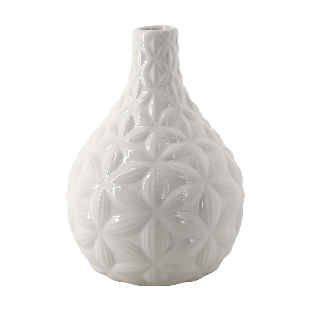 Ваза "Clover" (керамика), D13xH18 см Белый