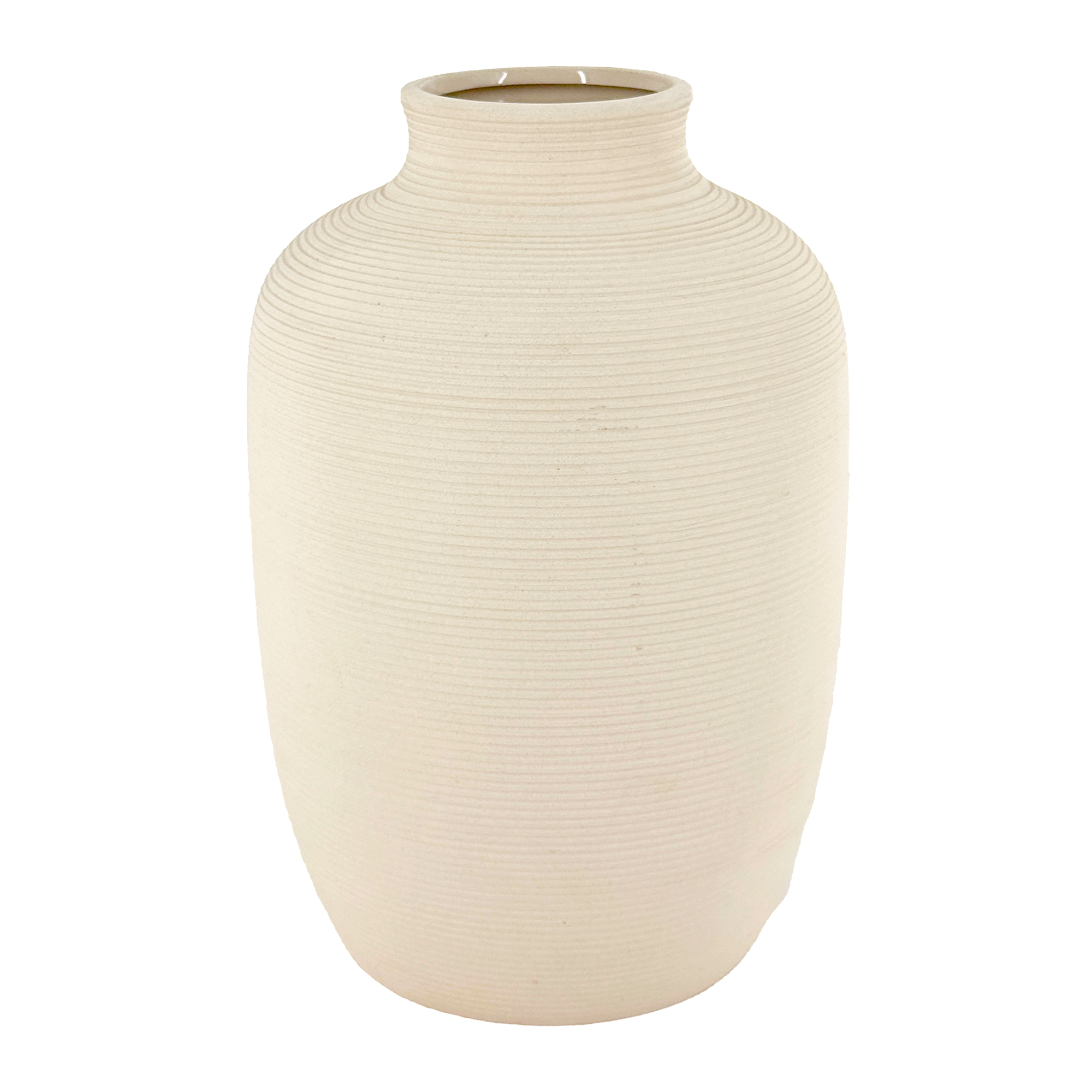 Ваза "White Wood" (керамика), D17хН24 см Белый