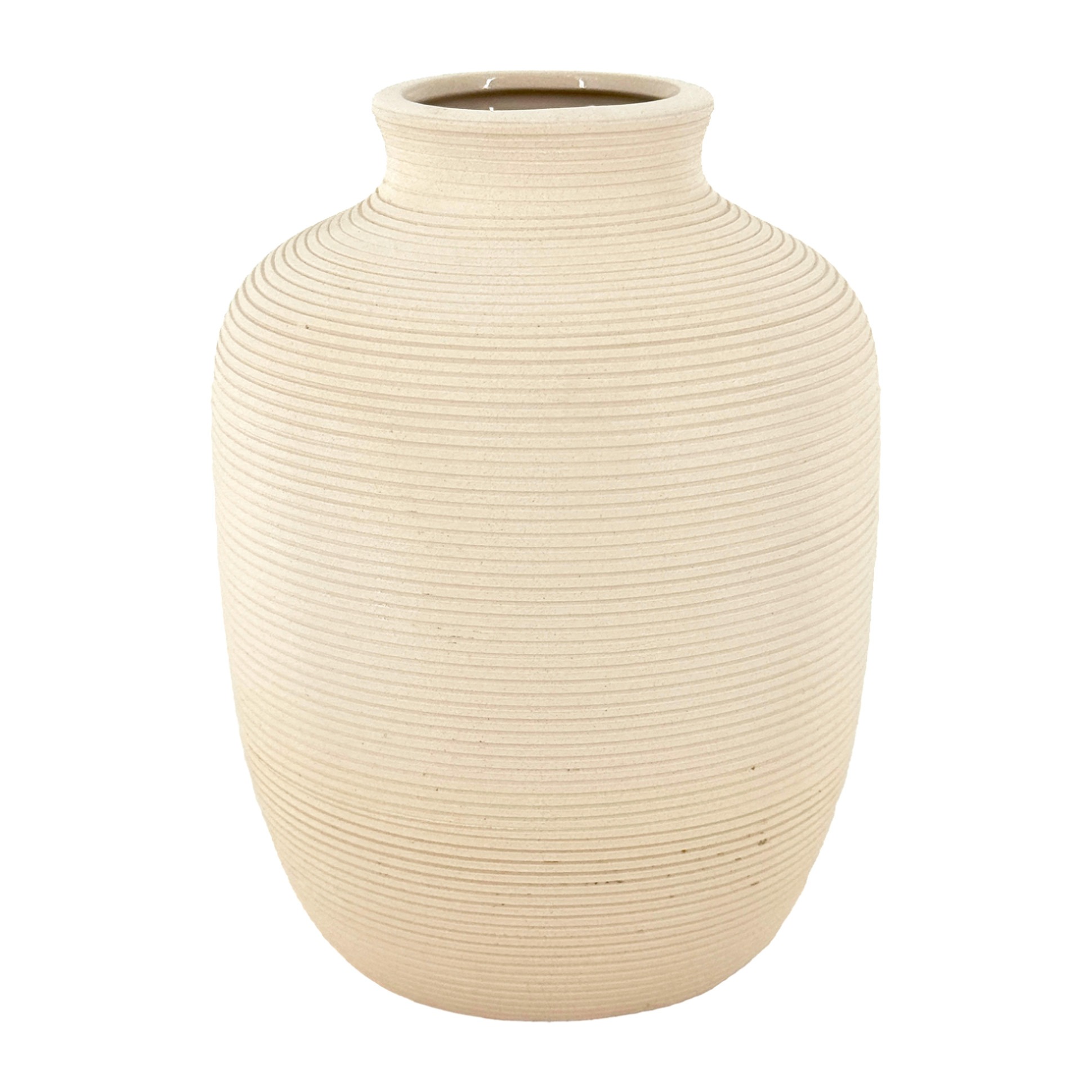 Ваза "White Wood" (керамика), D14хН18,5 см Белый