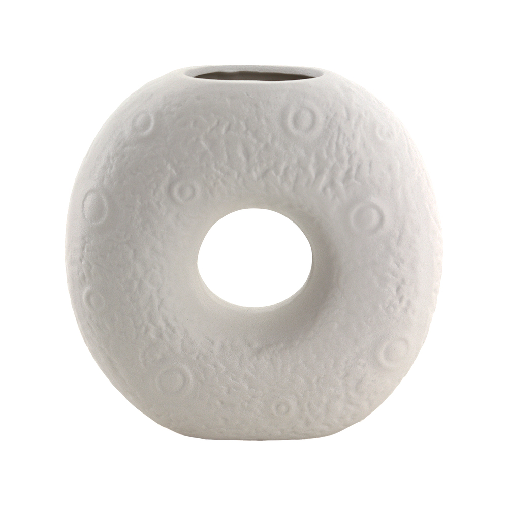 Ваза "Keystone" (керамика), 21,5x7,5xH21 см Белый