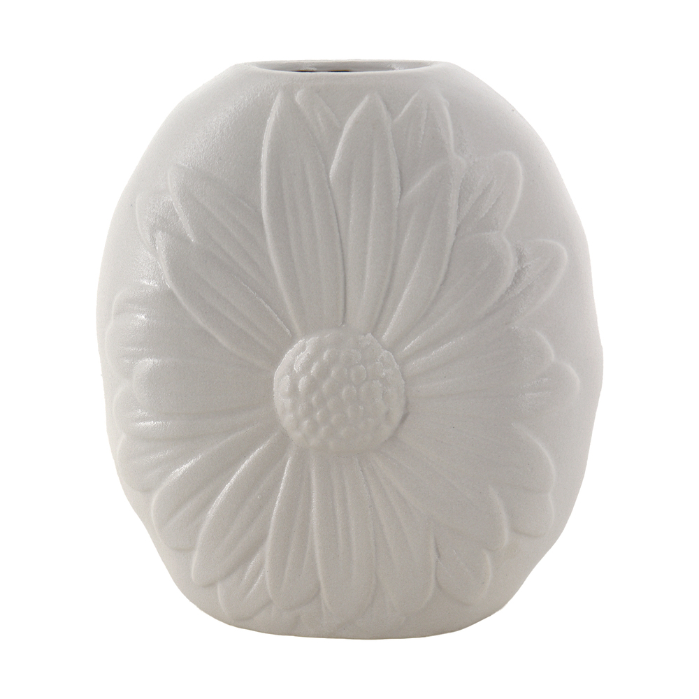 Ваза "Camomile" (керамика), 19x8xH20 см Белый