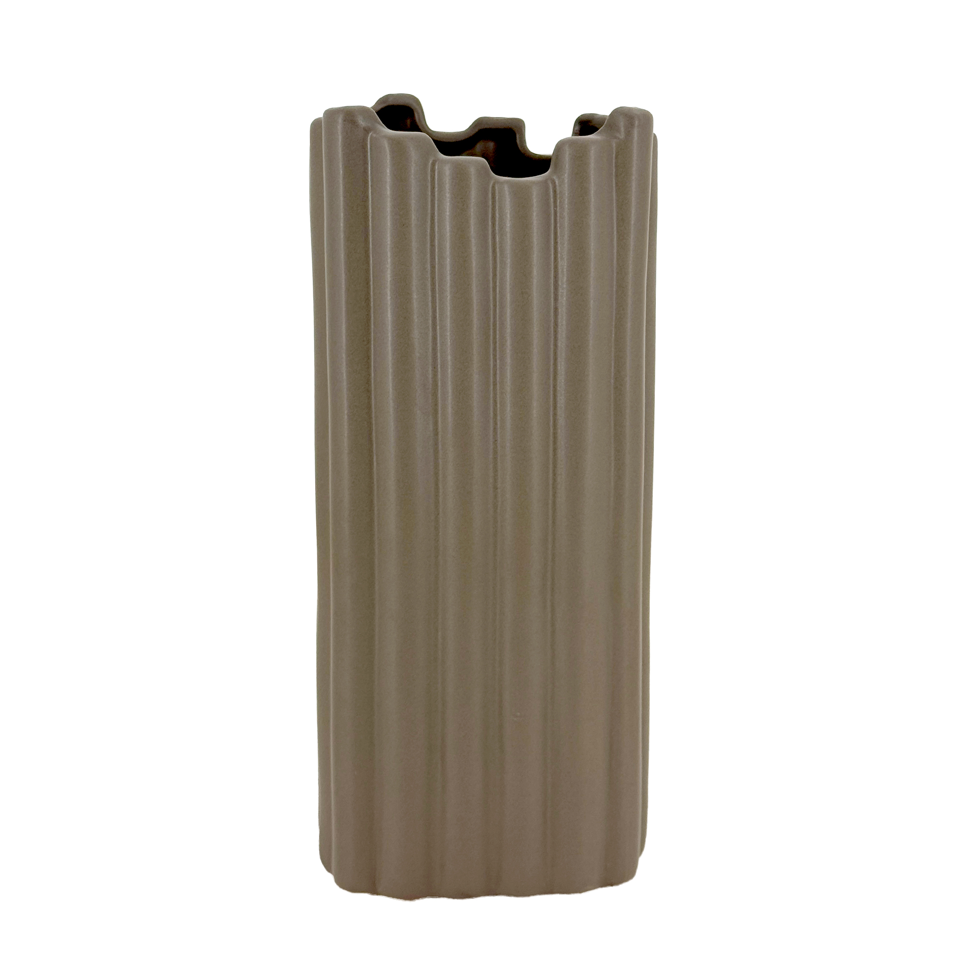 Ваза "Bright Shell" (керамика), 11xH25,5 см Серый