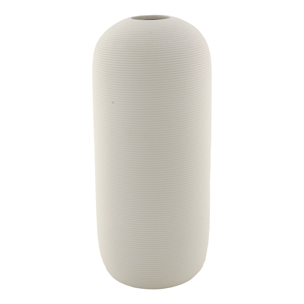 Ваза "Creamy marble" (керамика), D11xН25 см Кремовый