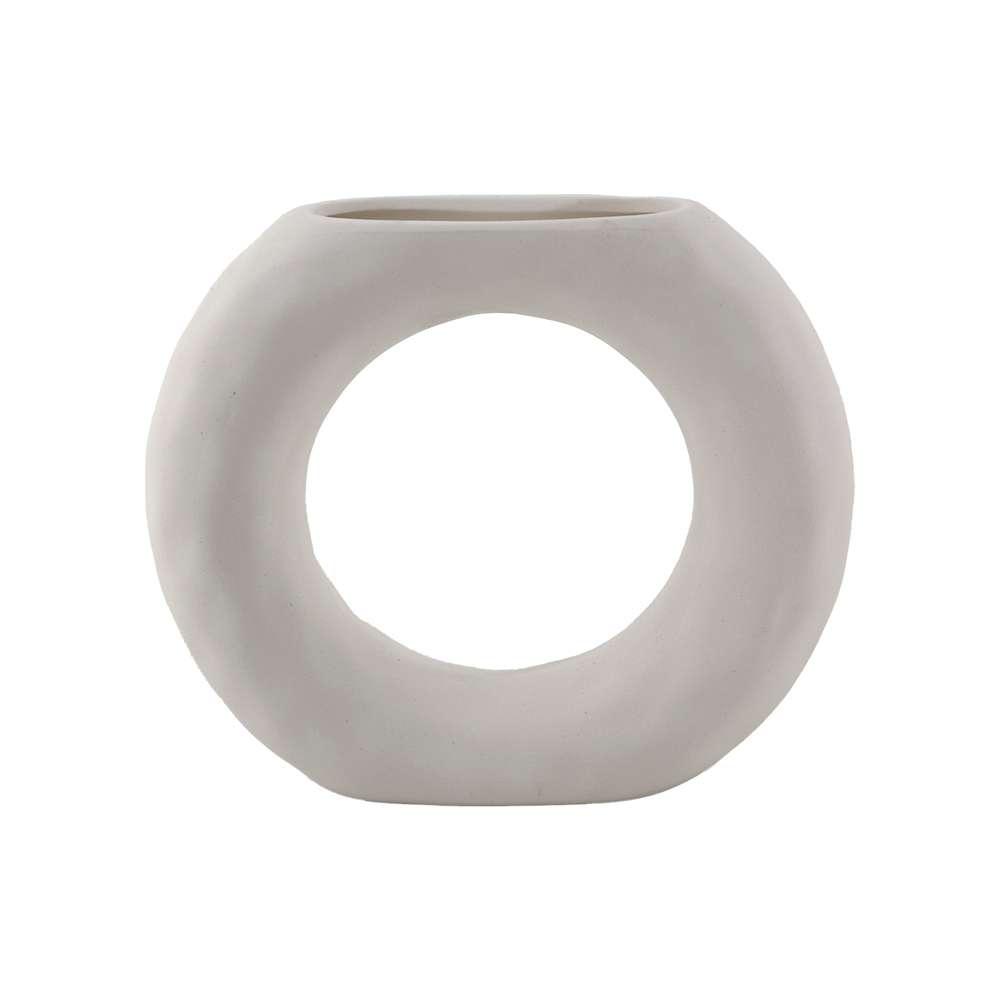 Ваза "Granada" (керамика), 16x8xH14 см Белый