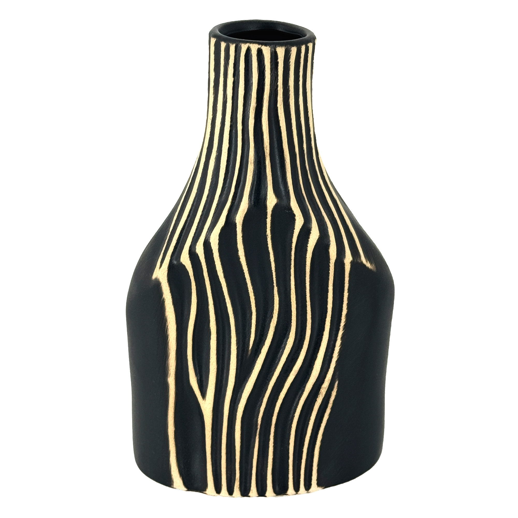 Ваза "Rock" (керамика), D12xH20,5 см Черный