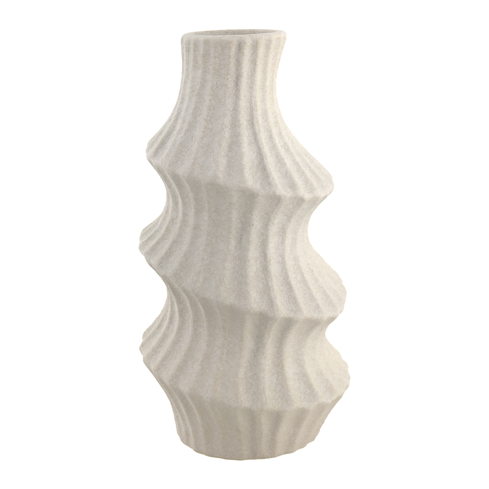 Ваза "Coil" (керамика), D14xH25,5 см Белый