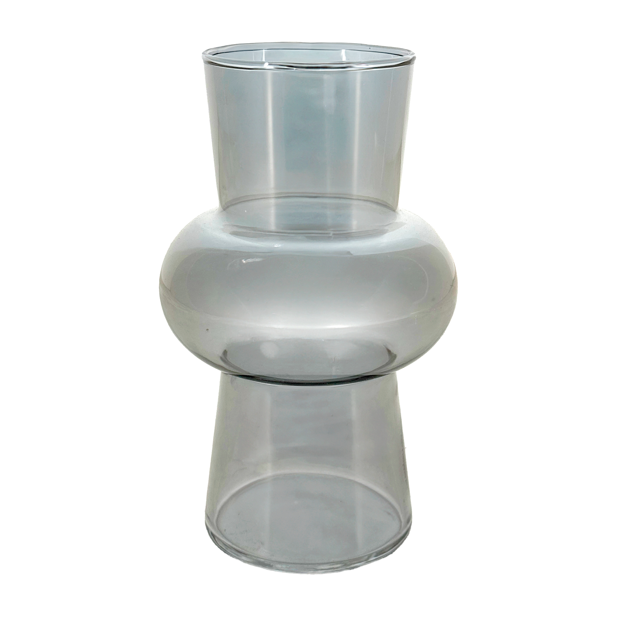 Ваза "Kersten" (стекло), D9,5xH20 см Серый