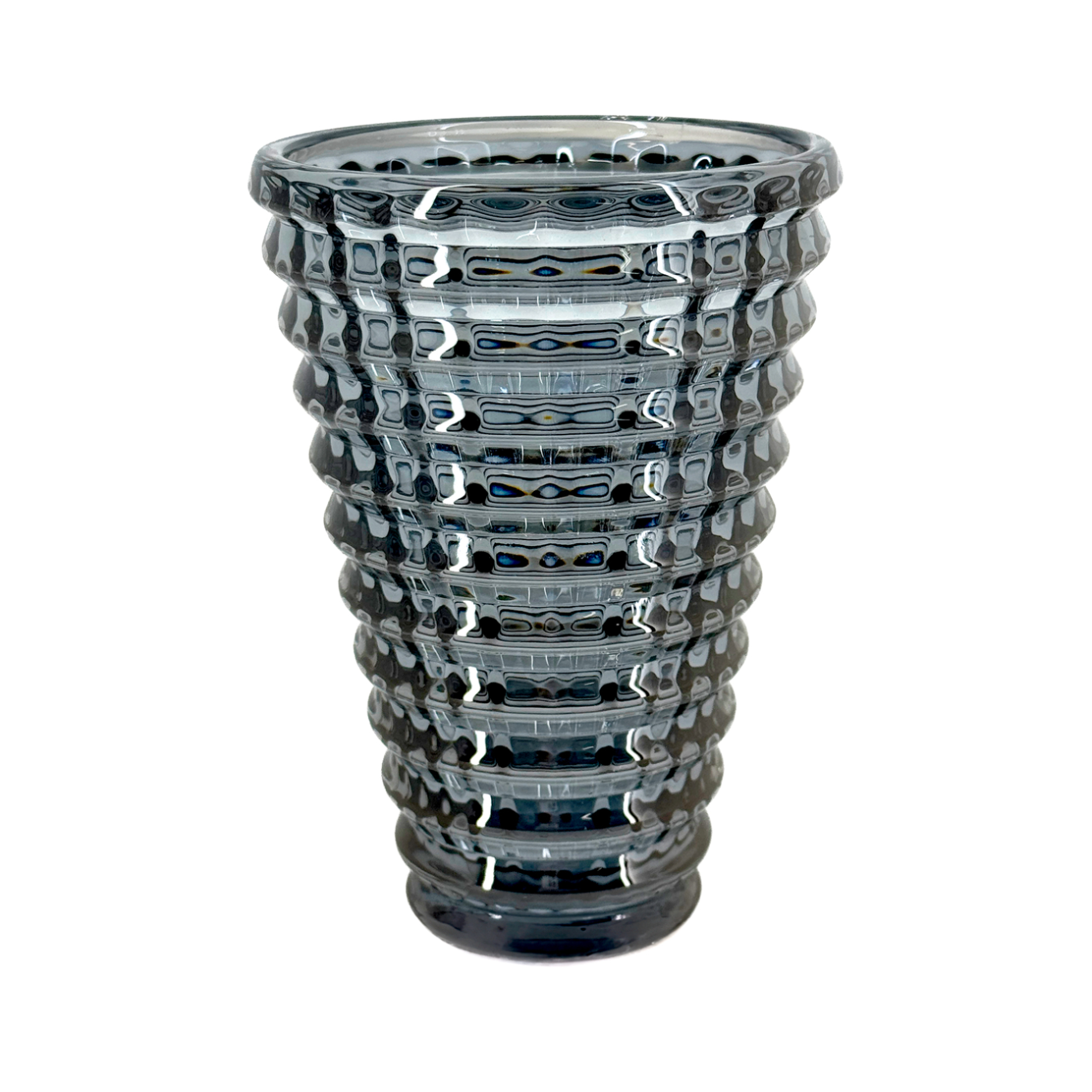Ваза "Babel" (стекло), D9,5xH15 см Серый
