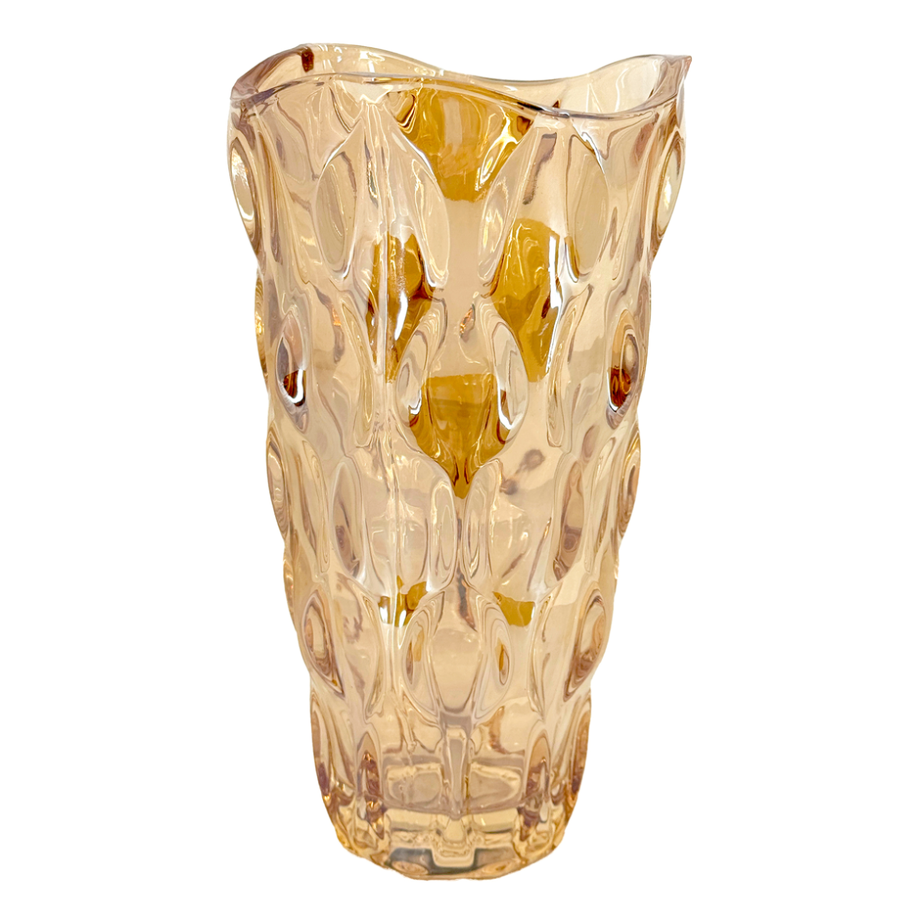 Ваза "Gabriel" (стекло), D13xH24 см Охра