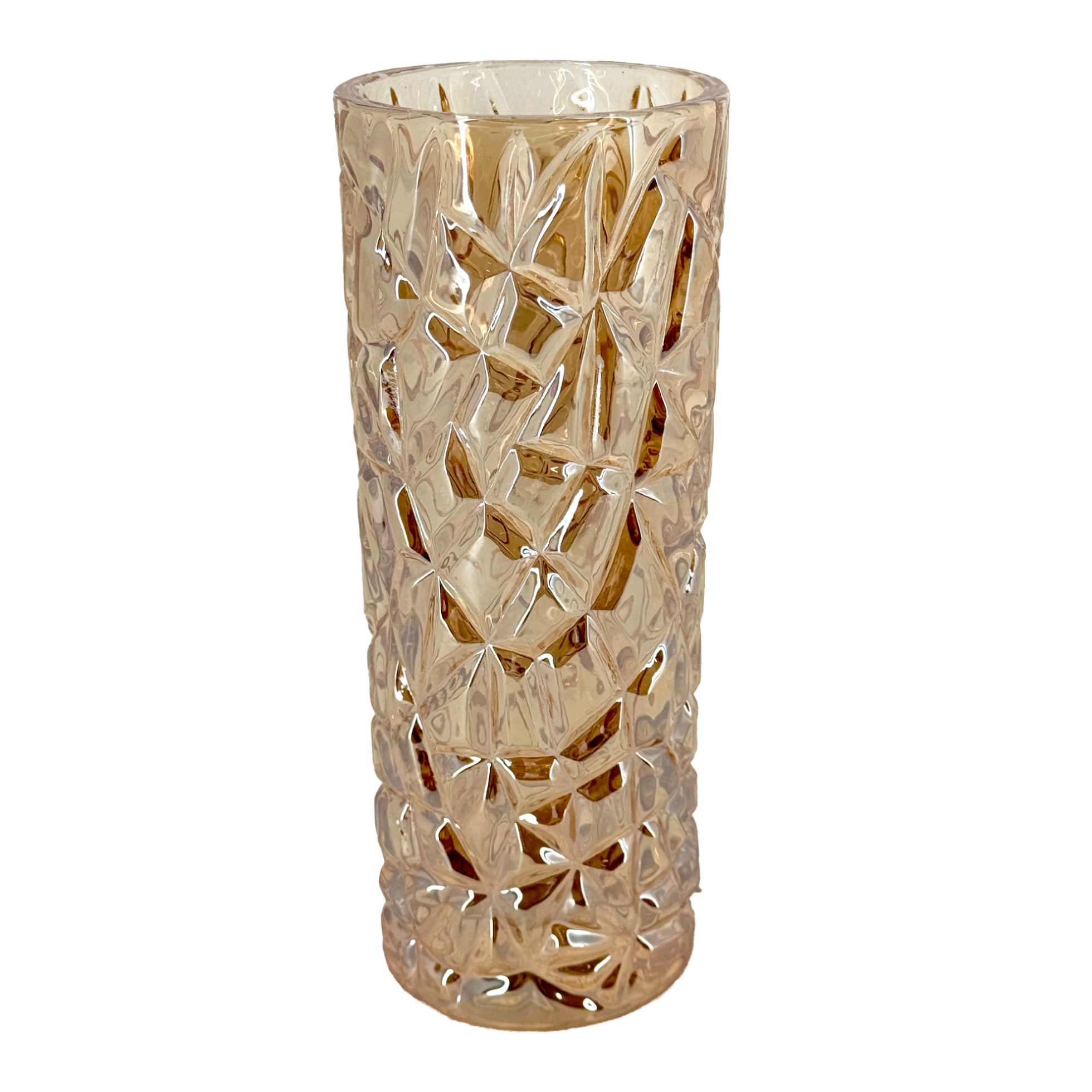 Ваза "Amber" (стекло), D10xH20 cм Охра