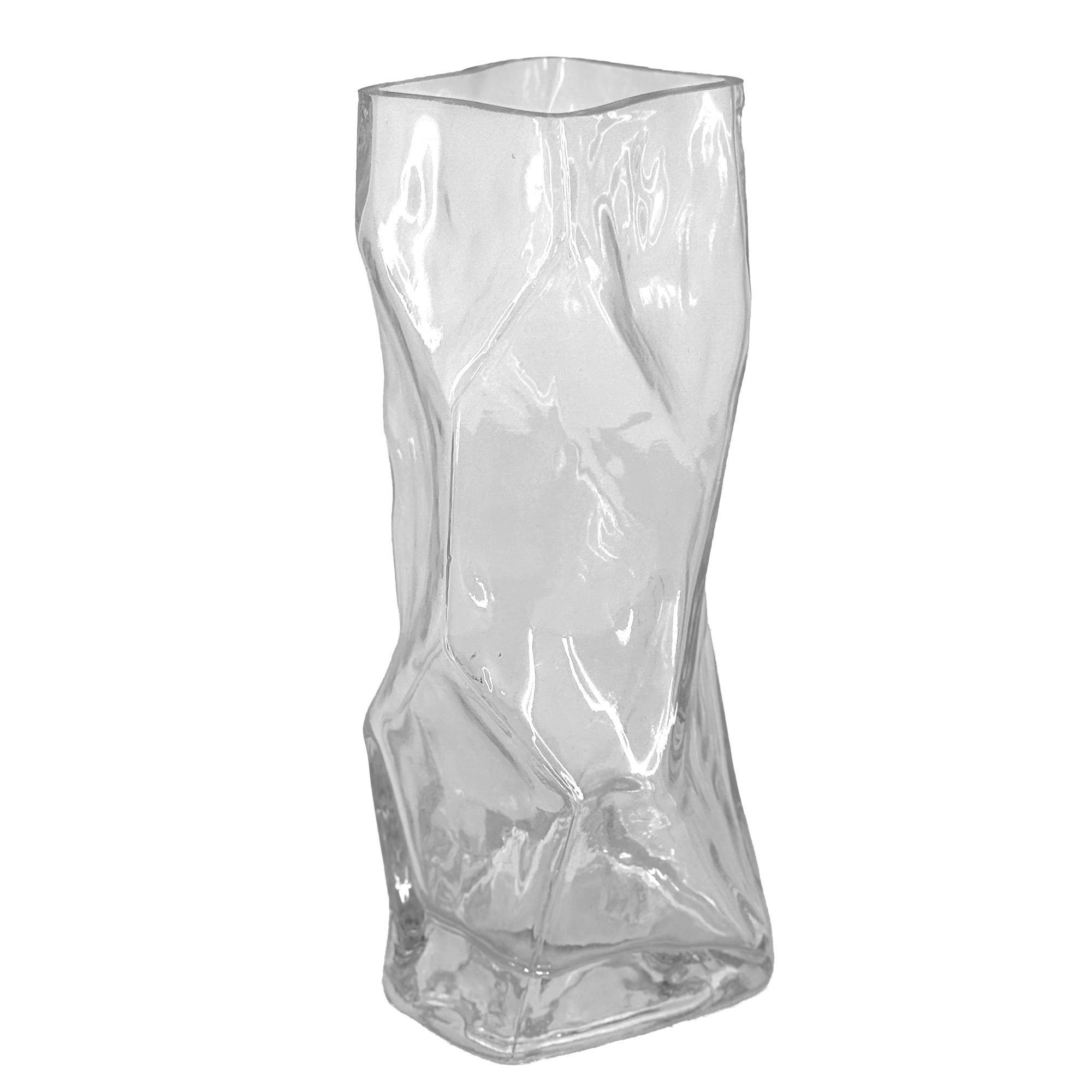 Ваза "Рельефная" (стекло), D17хН20 см Прозрачный