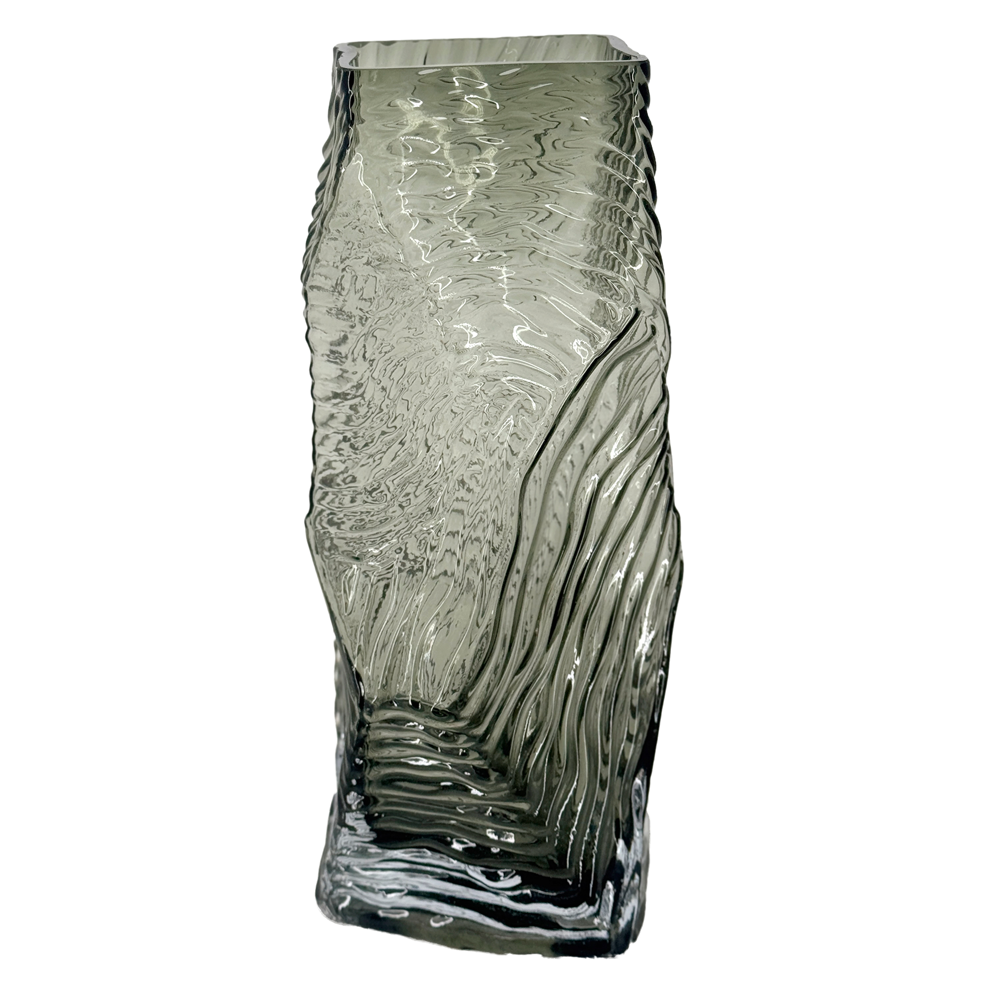 Ваза "Disteressed" (стекло), D10хН25 см Серый