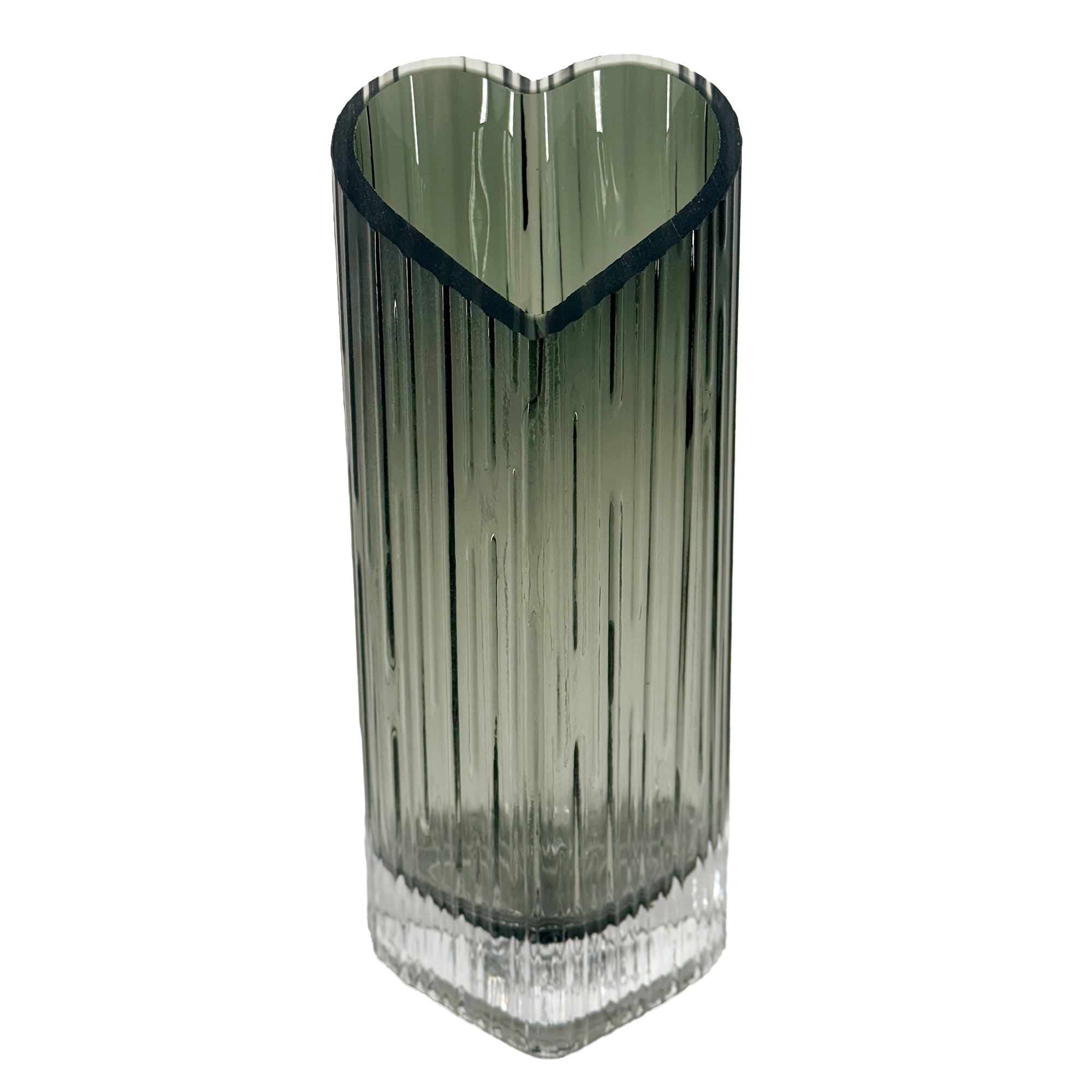 Ваза "Heart" (стекло), D10хН25 см Серый