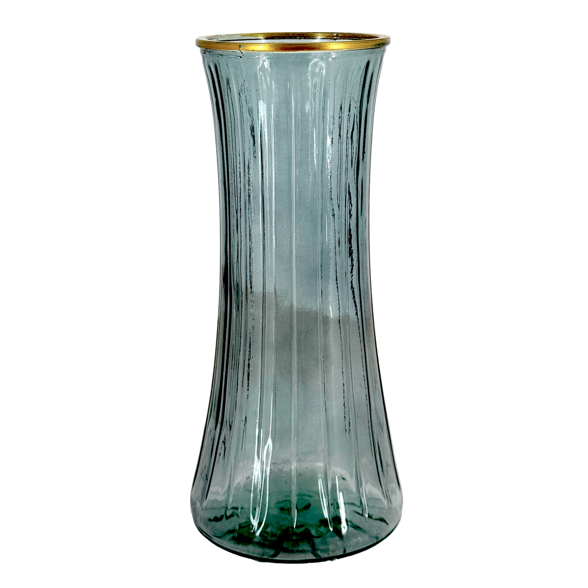 Ваза "Bardak" (стекло), D10хH28 см Серый