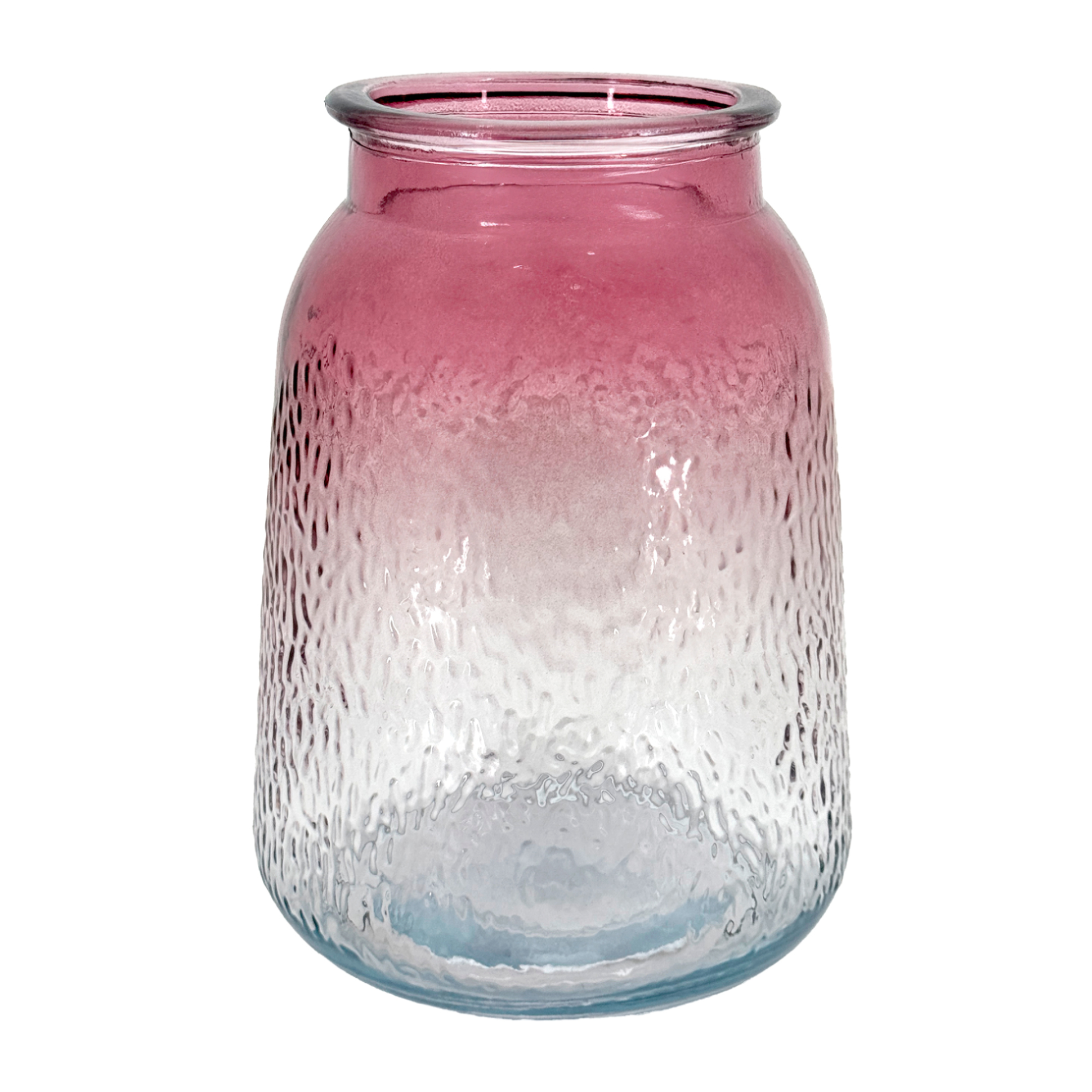 Ваза "Flower world" (стекло), D10хH18 см Розовый