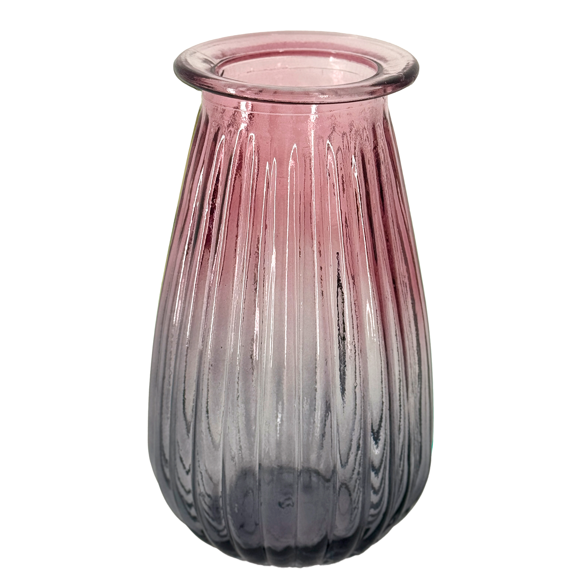 Ваза "Нептун" (стекло), D12хH25 см Розовый