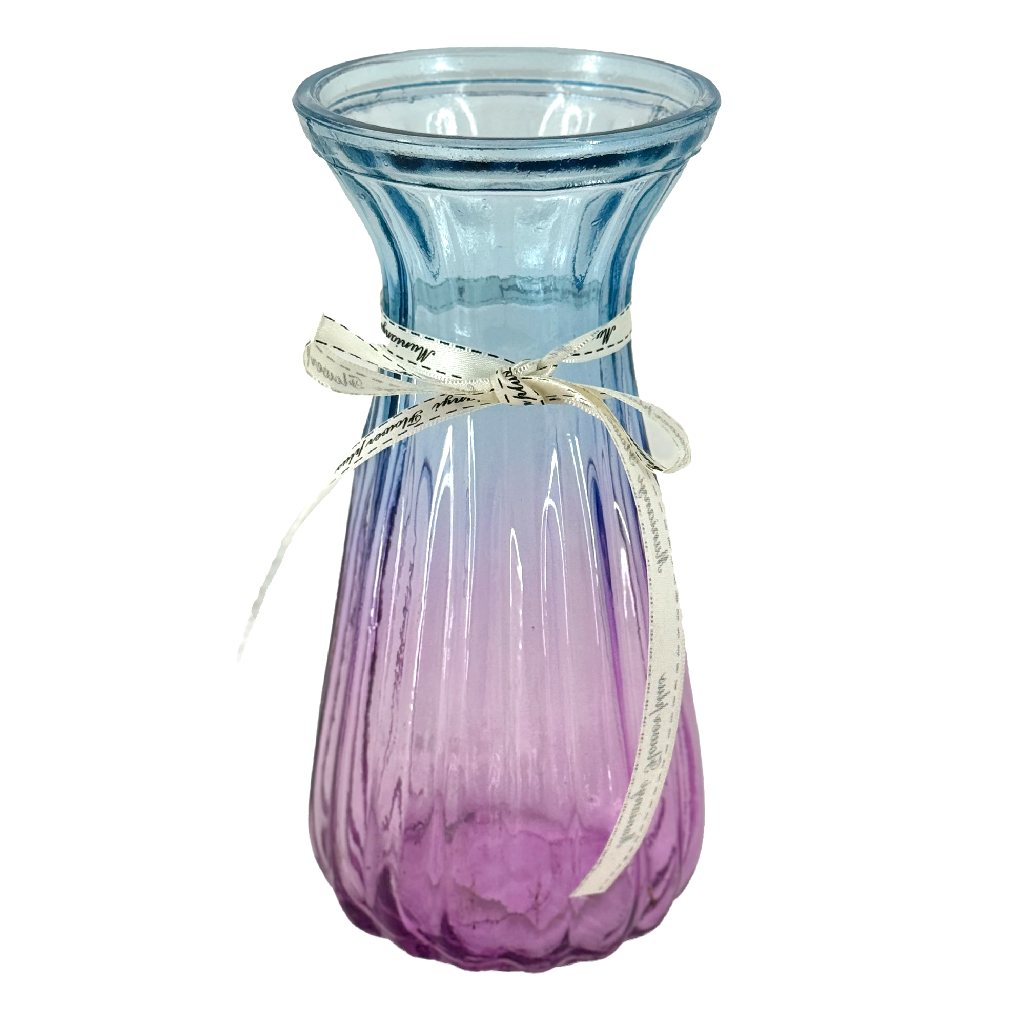 Ваза "Ester" (стекло), D10хH25 см Розовый