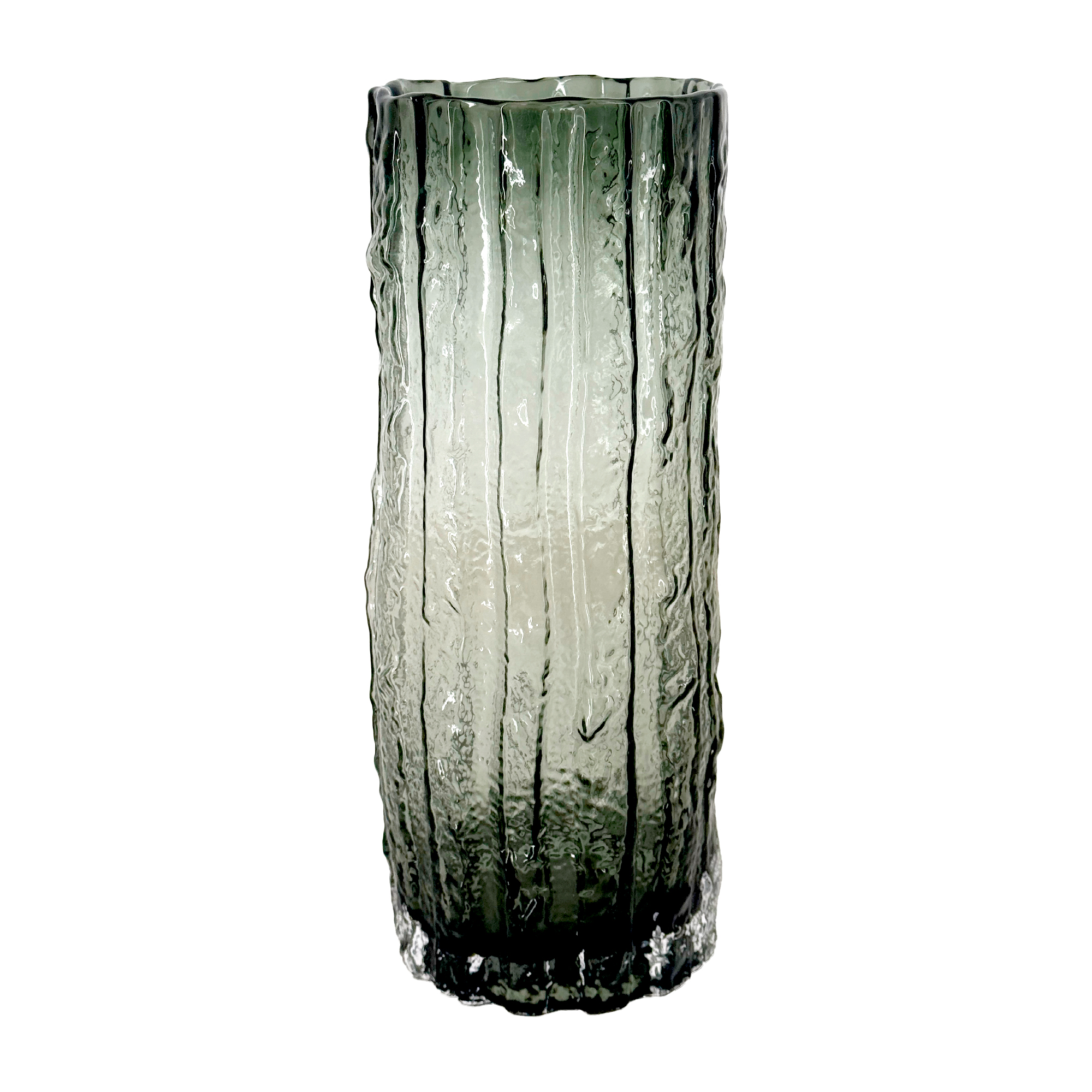 Ваза "Ice" (стекло), D12xH30 см Черный