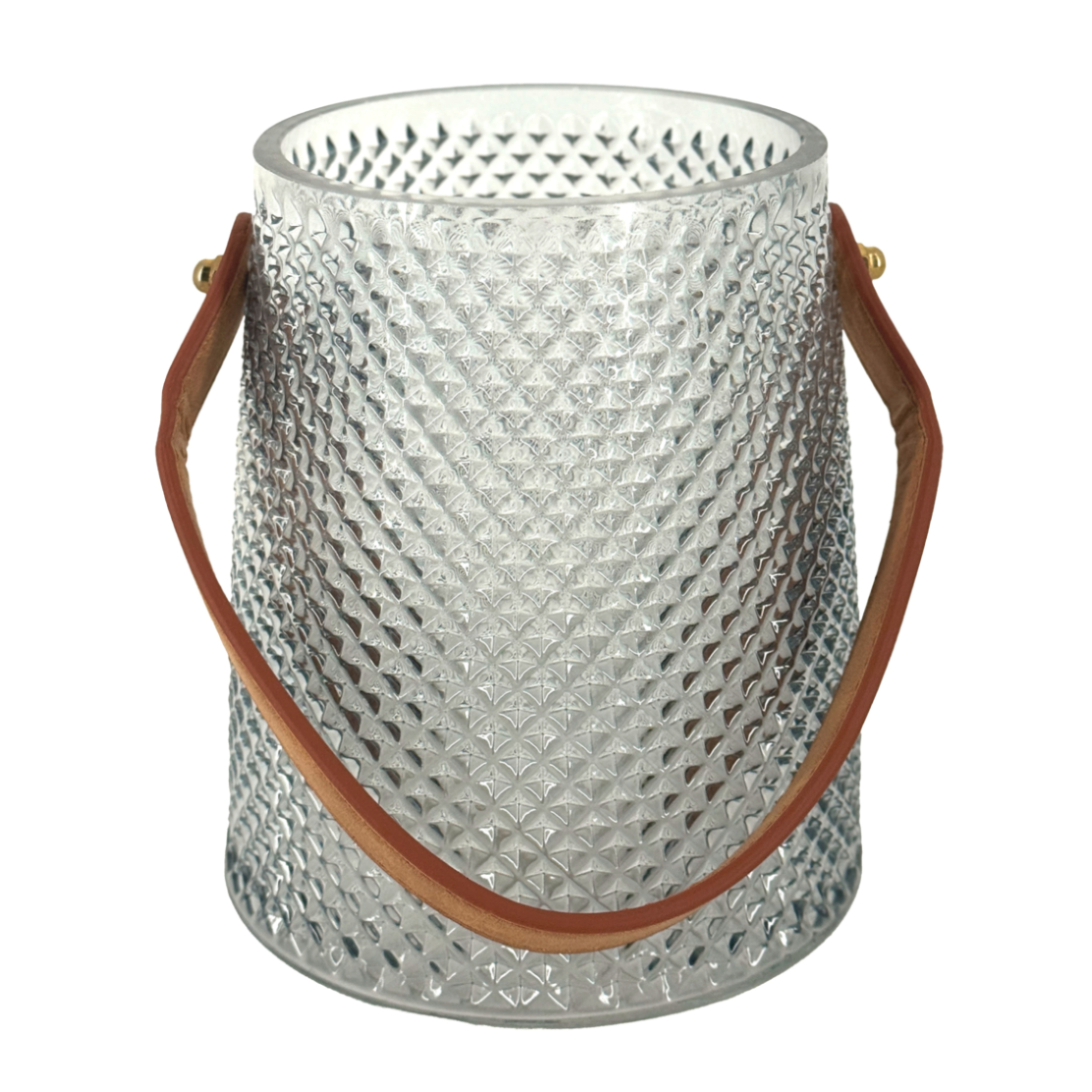 Ваза "Bag" (стекло), D11xH15 см, с ручкой Серый